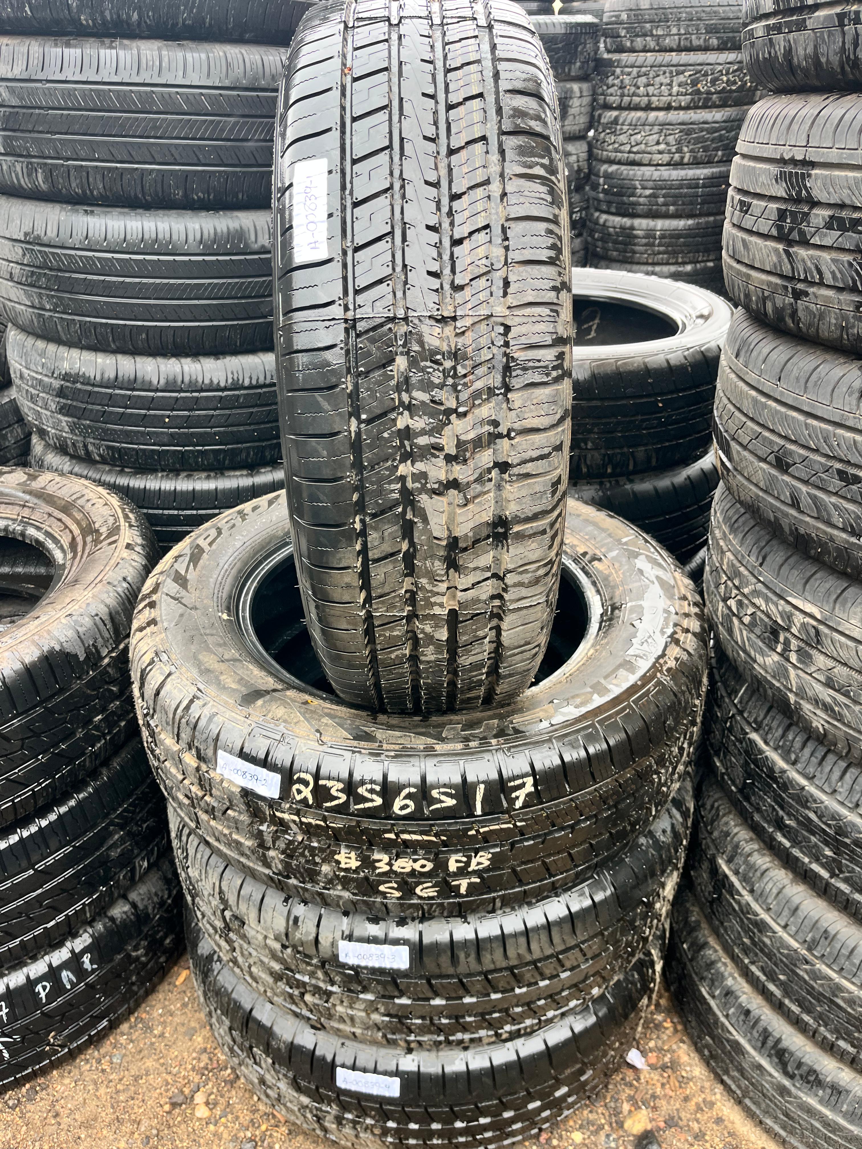 235/65R17 Set (4 Used Tires) Falken Pro G5 CSV