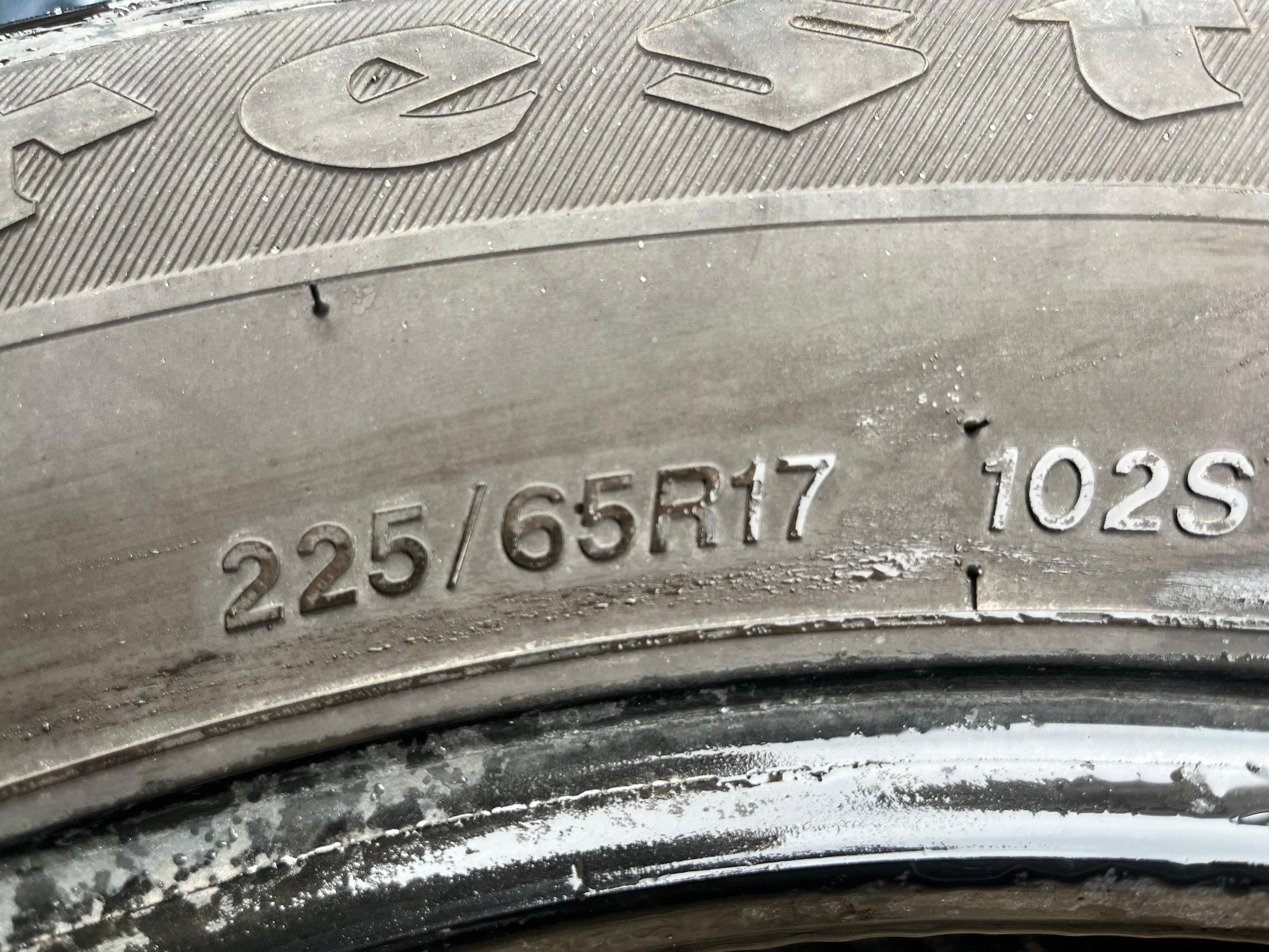 225/65R17 Pair (2 Used Tires) Firestone Winter Force 2