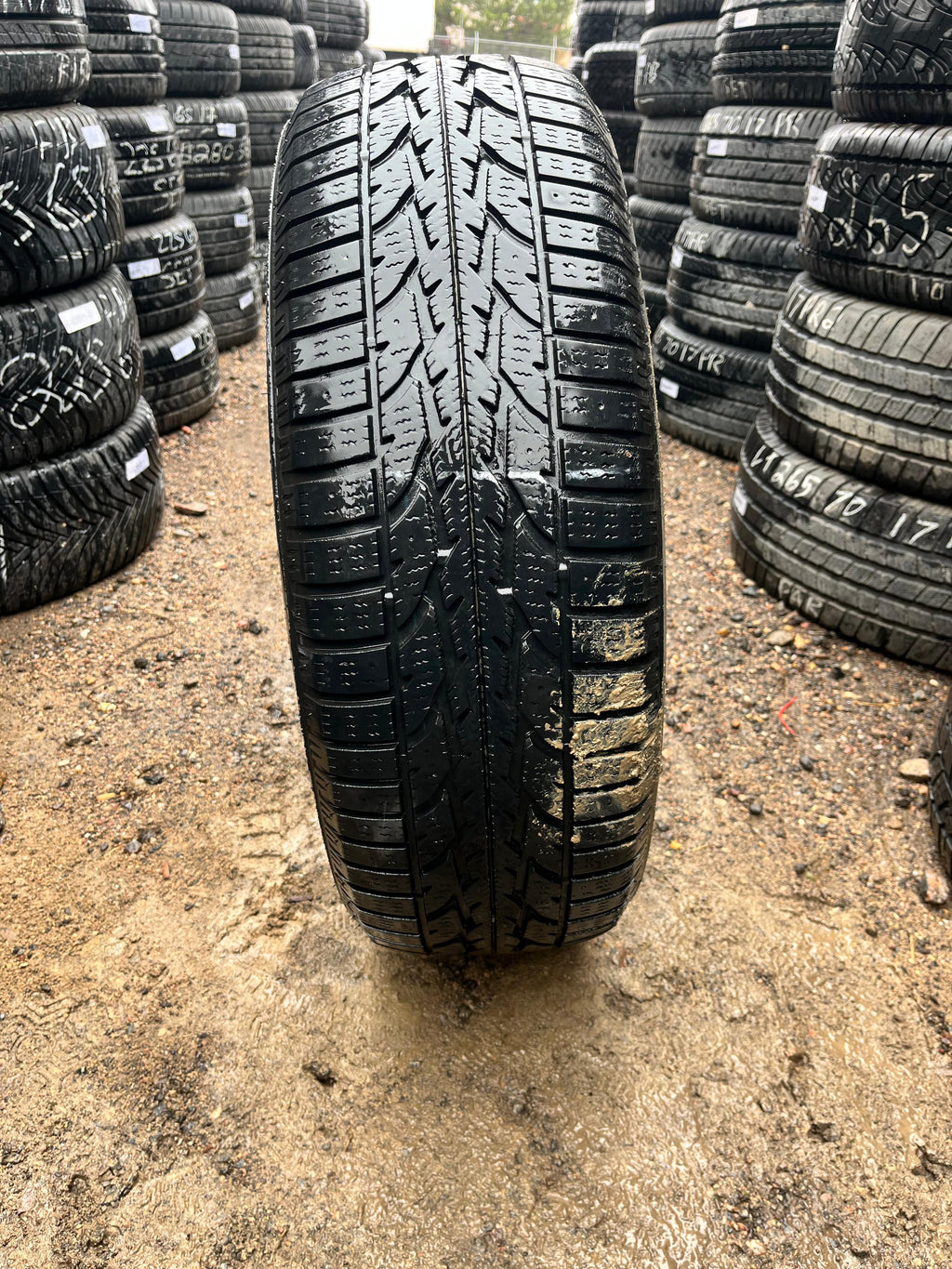 225/65R17 Pair (2 Used Tires) Firestone Winter Force 2
