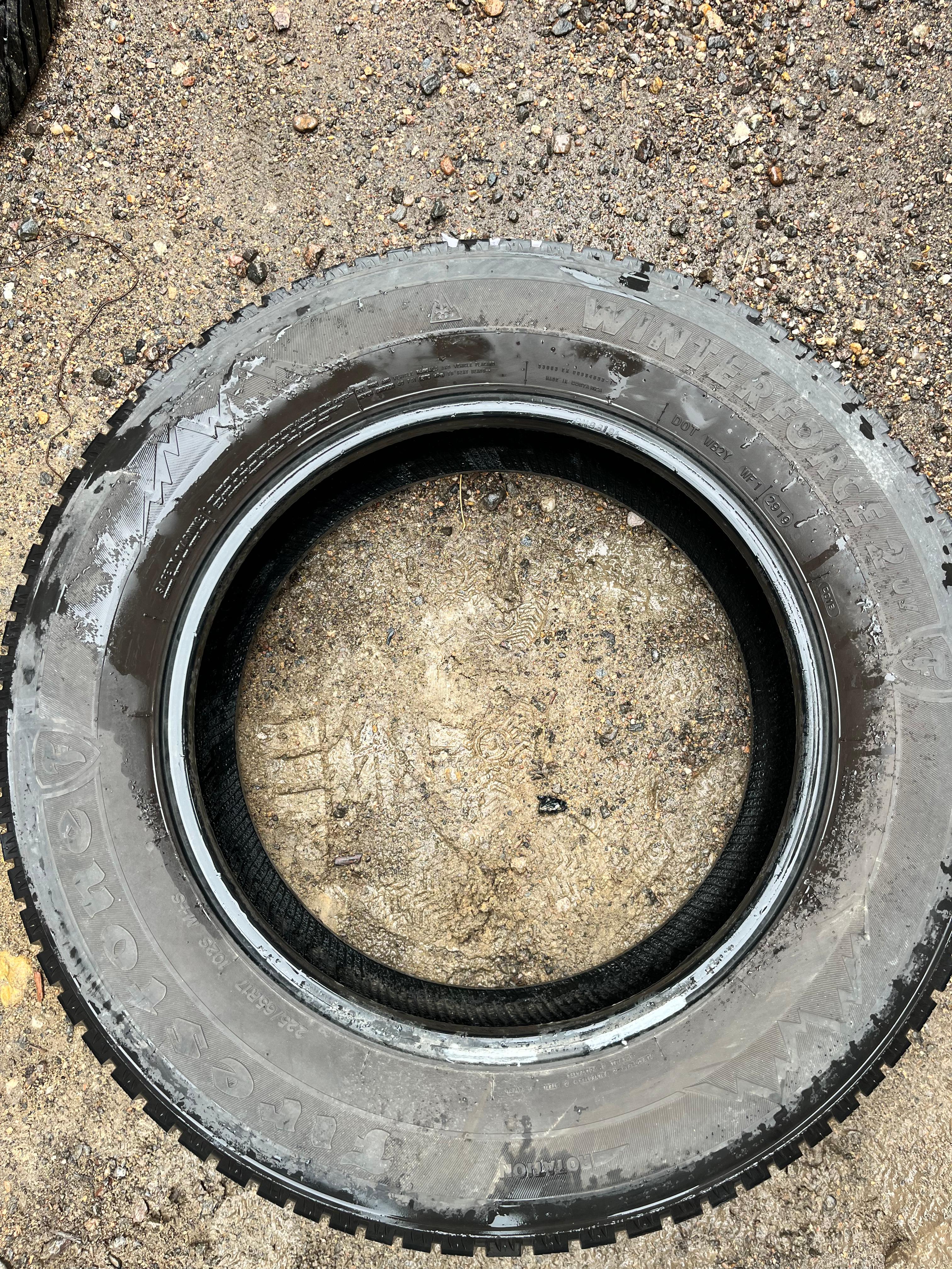 225/65R17 Pair (2 Used Tires) Firestone Winter Force 2