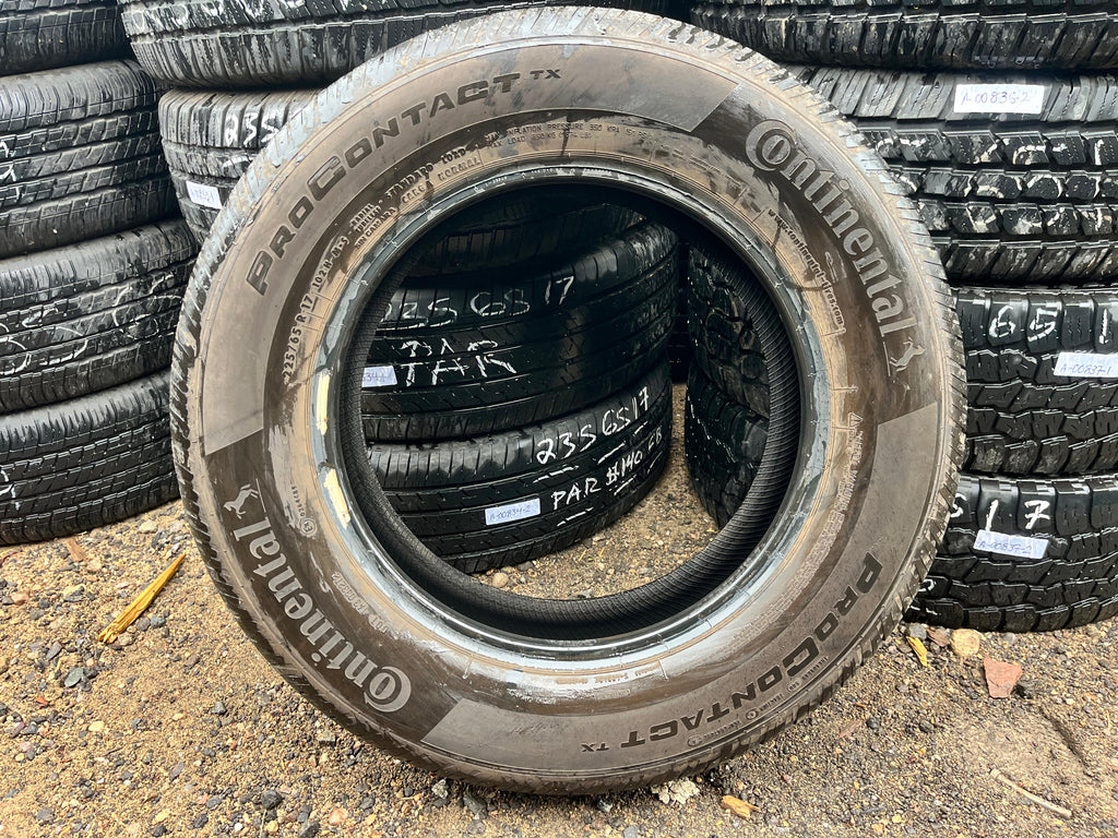 225/65R17 Set (4 Used Tires) Continental Pro Contac