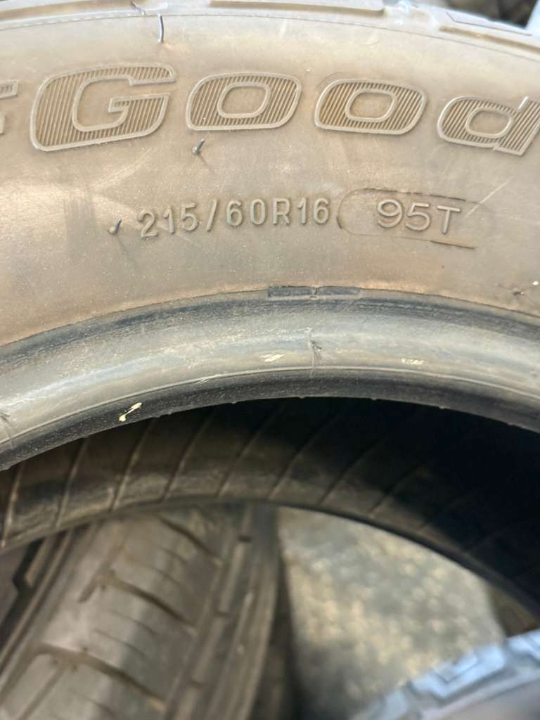 215/60R16 Set (4 Used Tires) Bfgoodrich Advantage T/A Sport