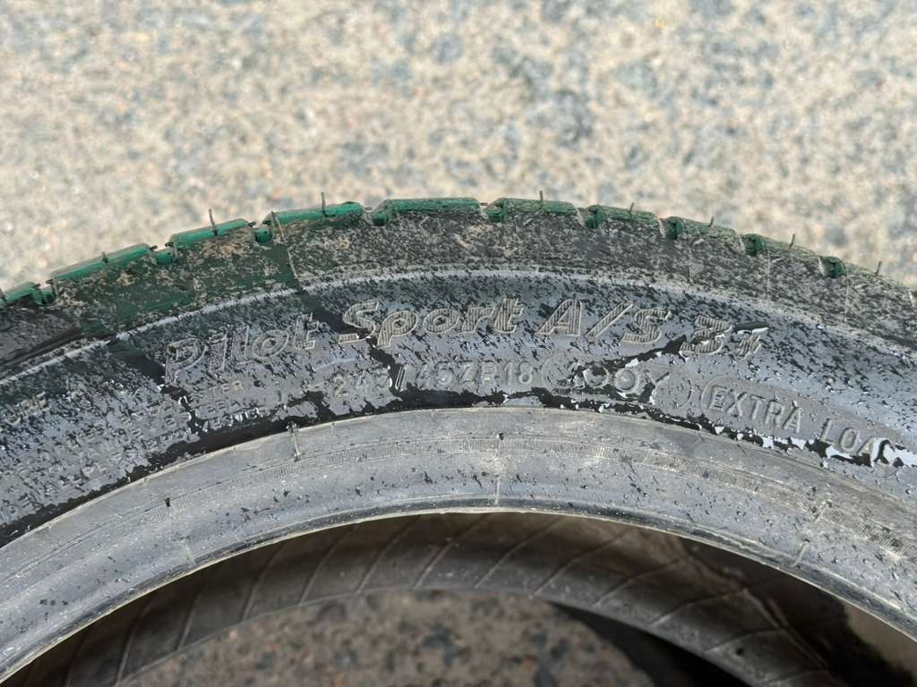 245/45ZR18 Pair (2 Used Tires) Michelin Pilot Sport A/S3