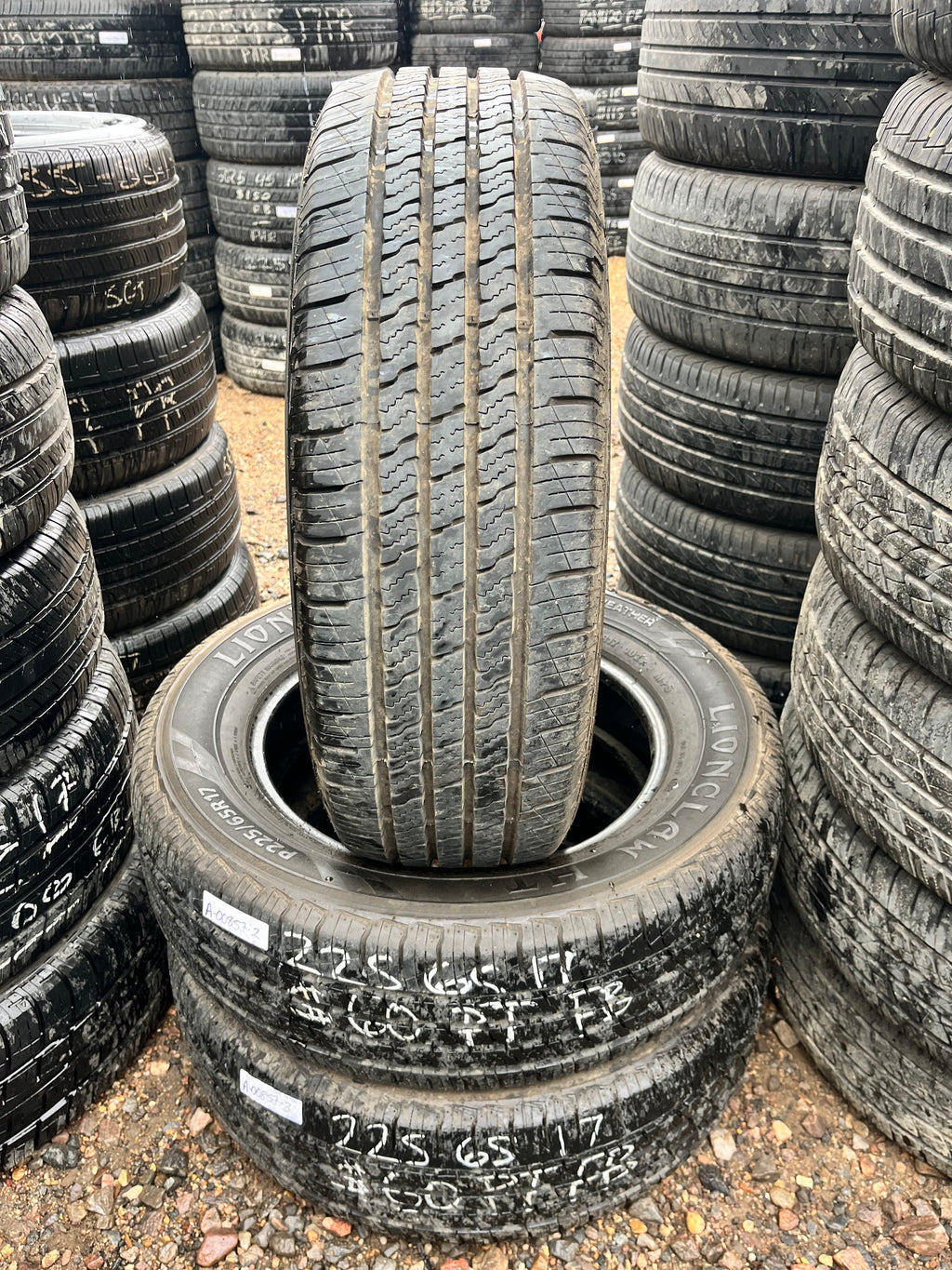 225/65R17 (3 Used Tires) LionHart LionClaw HT
