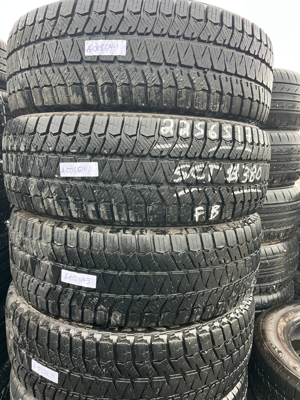 225/65R17 Set (4 Used Tires) Bridgestone Blizzak