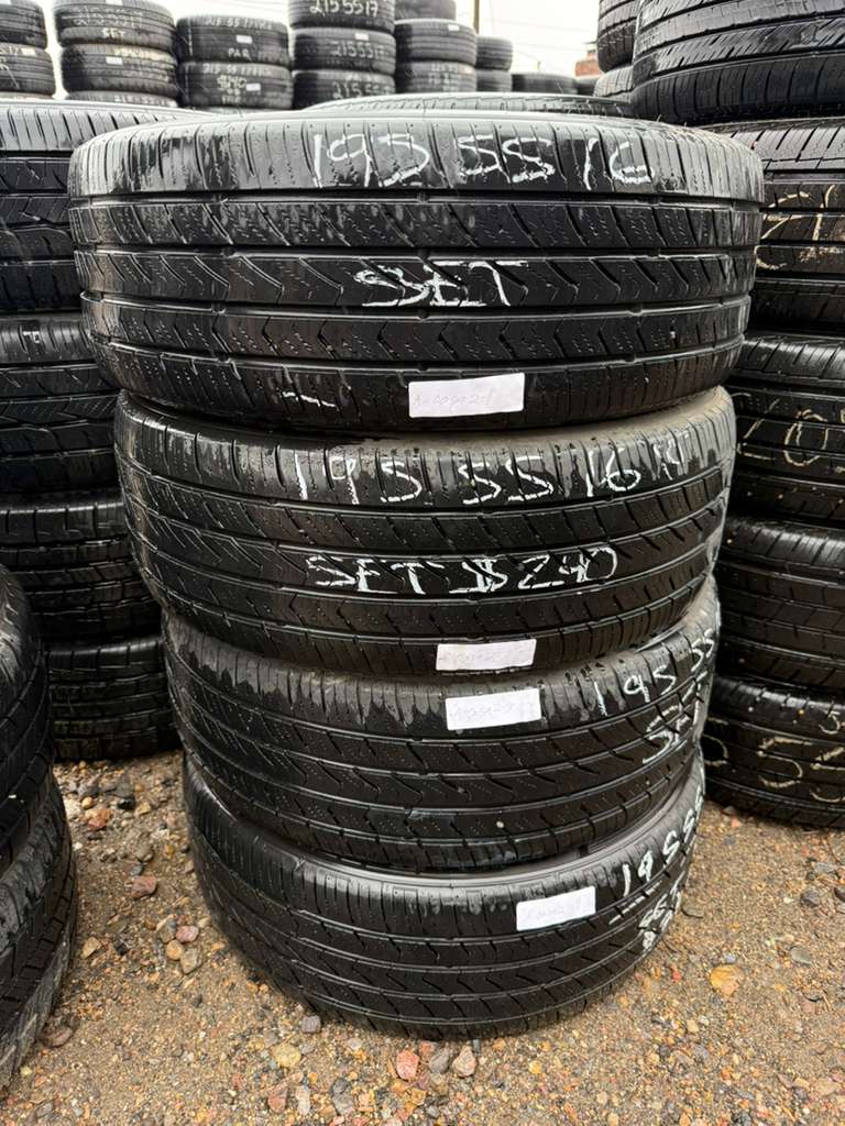 195/55R16 Set (4 Used Tires) Toyo ultra 900