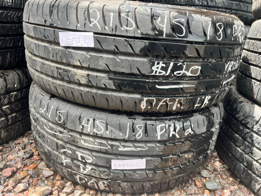 215/45ZR18 Pair (2 Used Tires) Toyo Proxes T1 (Sport)