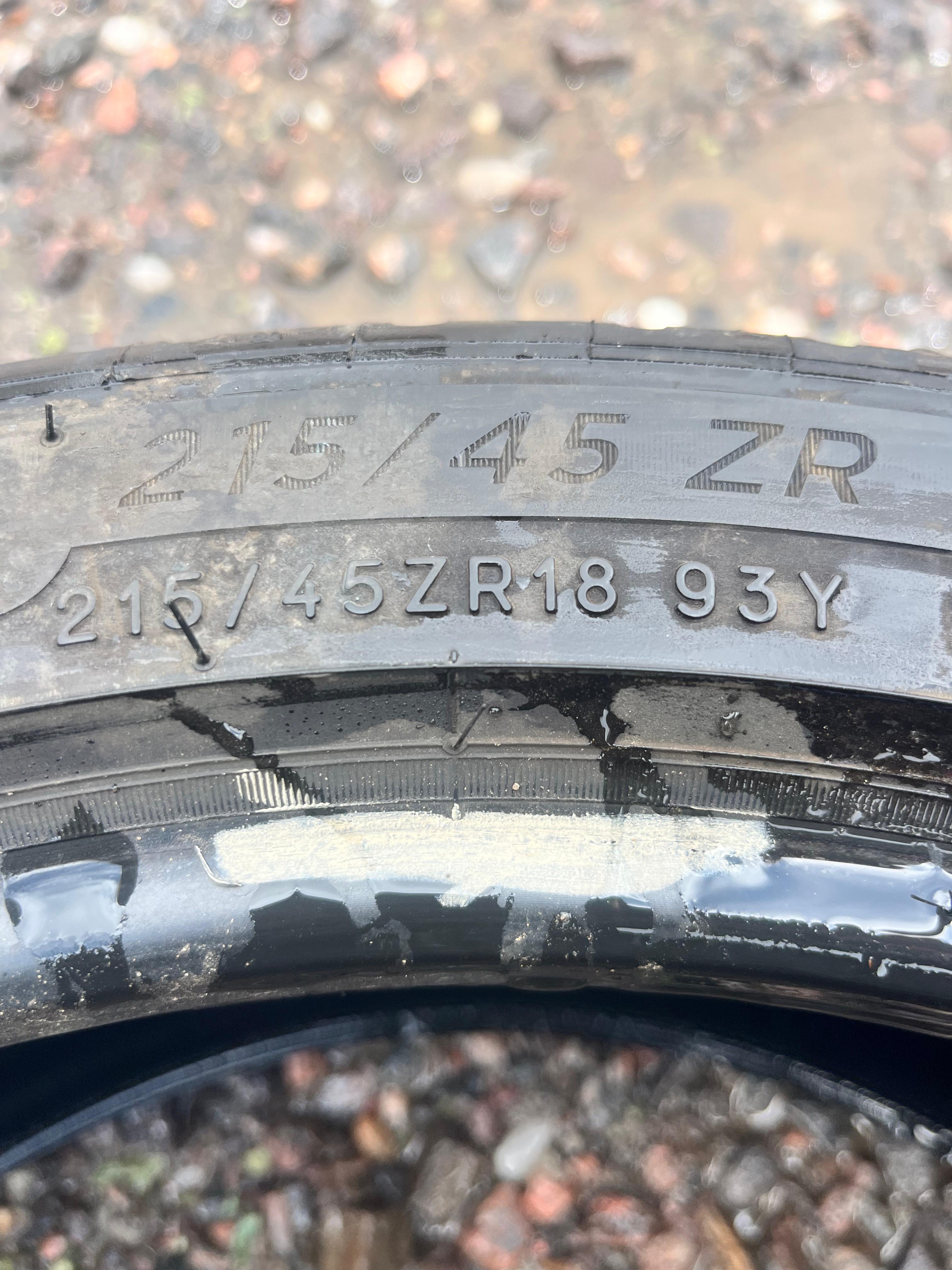 215/45ZR18 Pair (2 Used Tires) Michelin Pilot Sport 4
