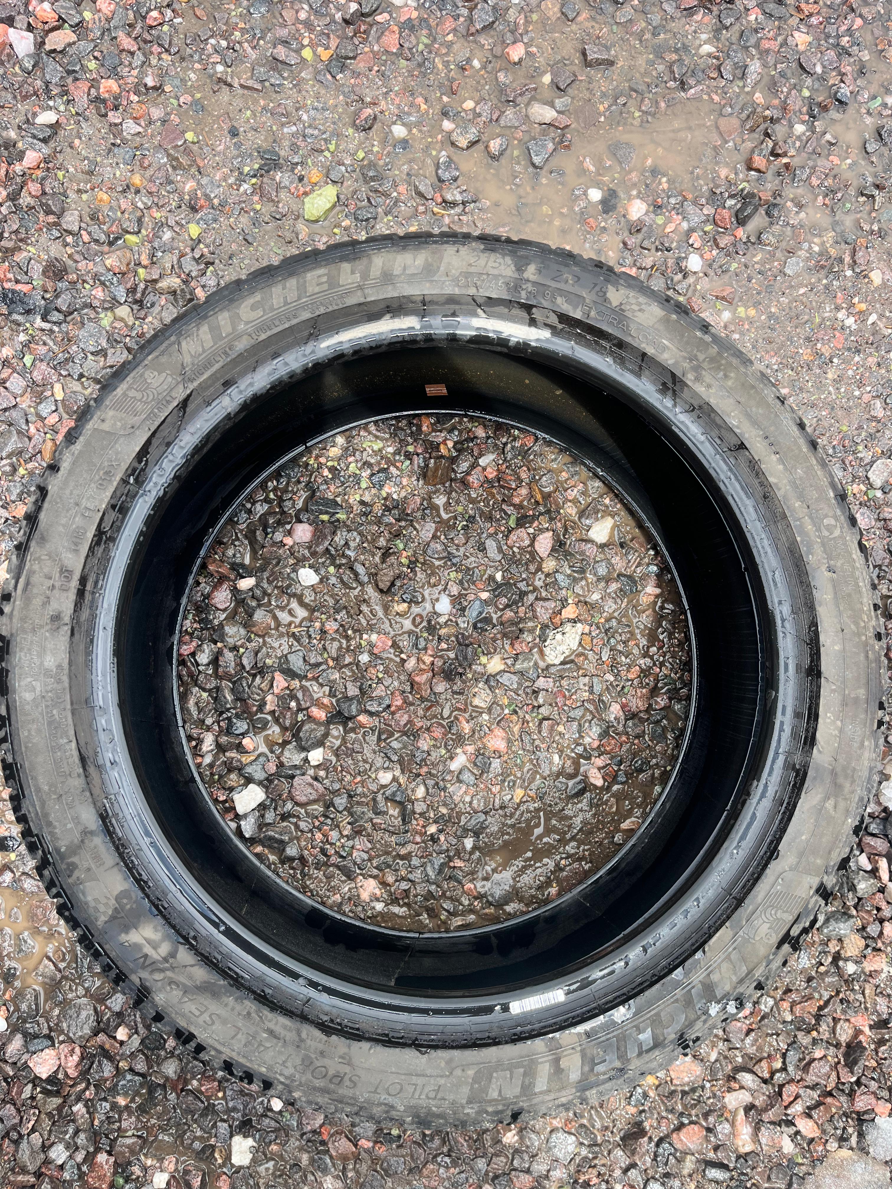 215/45ZR18 Pair (2 Used Tires) Michelin Pilot Sport 4