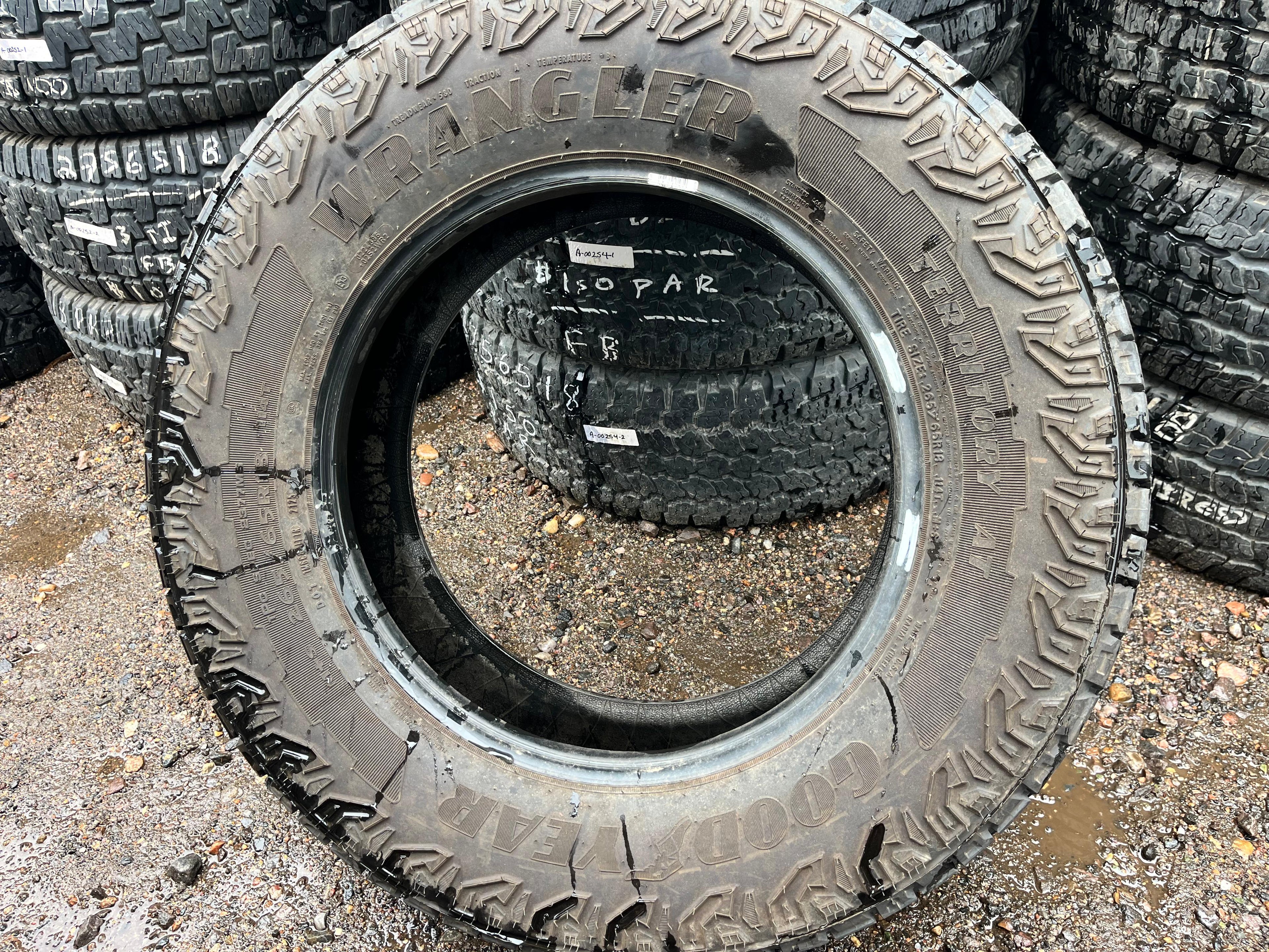 265/65R18 Set (4 Used Tires) Goodyear Wrangler (Territory)