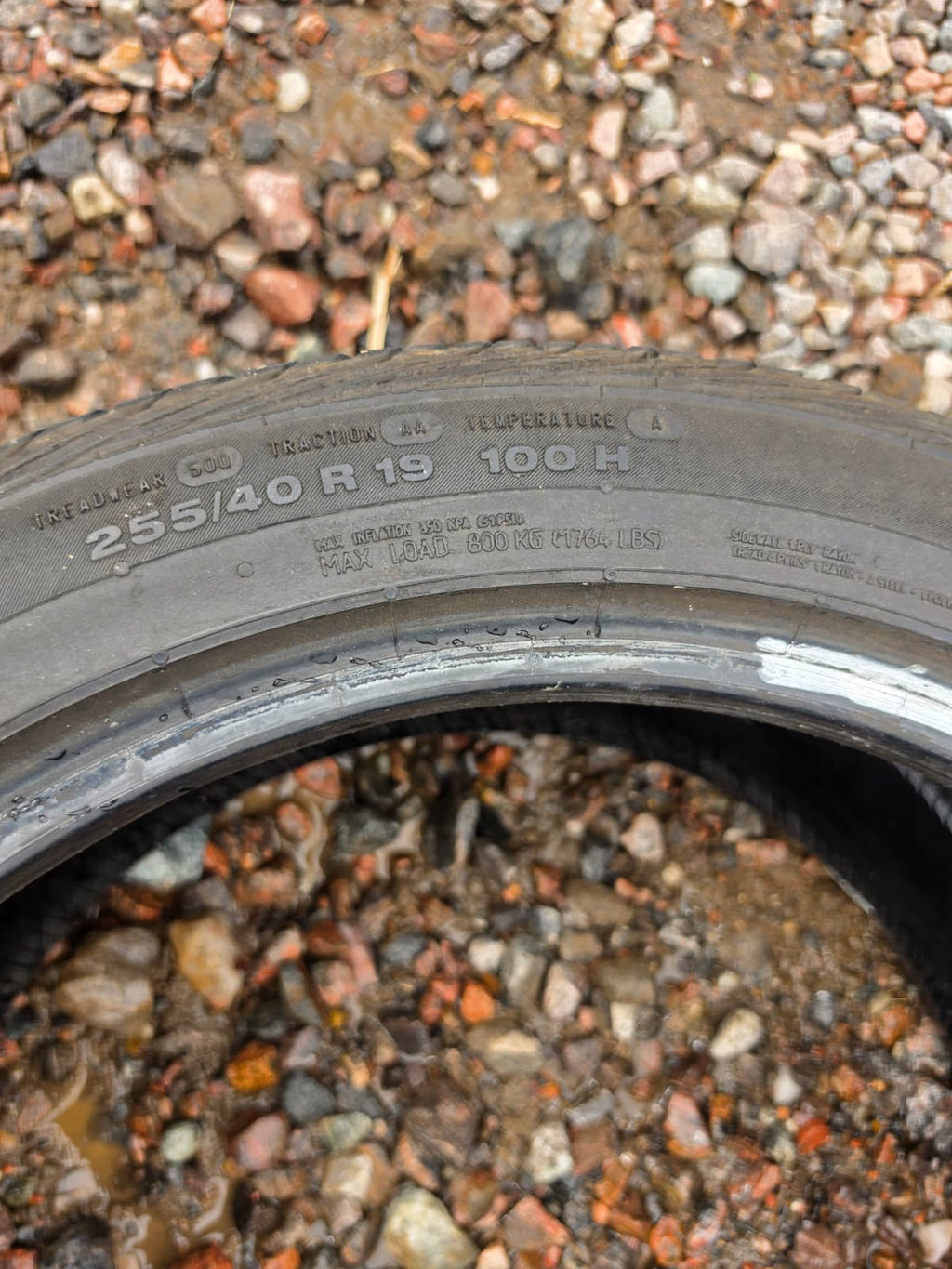 255/40R19 Single (1 Used Tire) Continental ContiSportContact