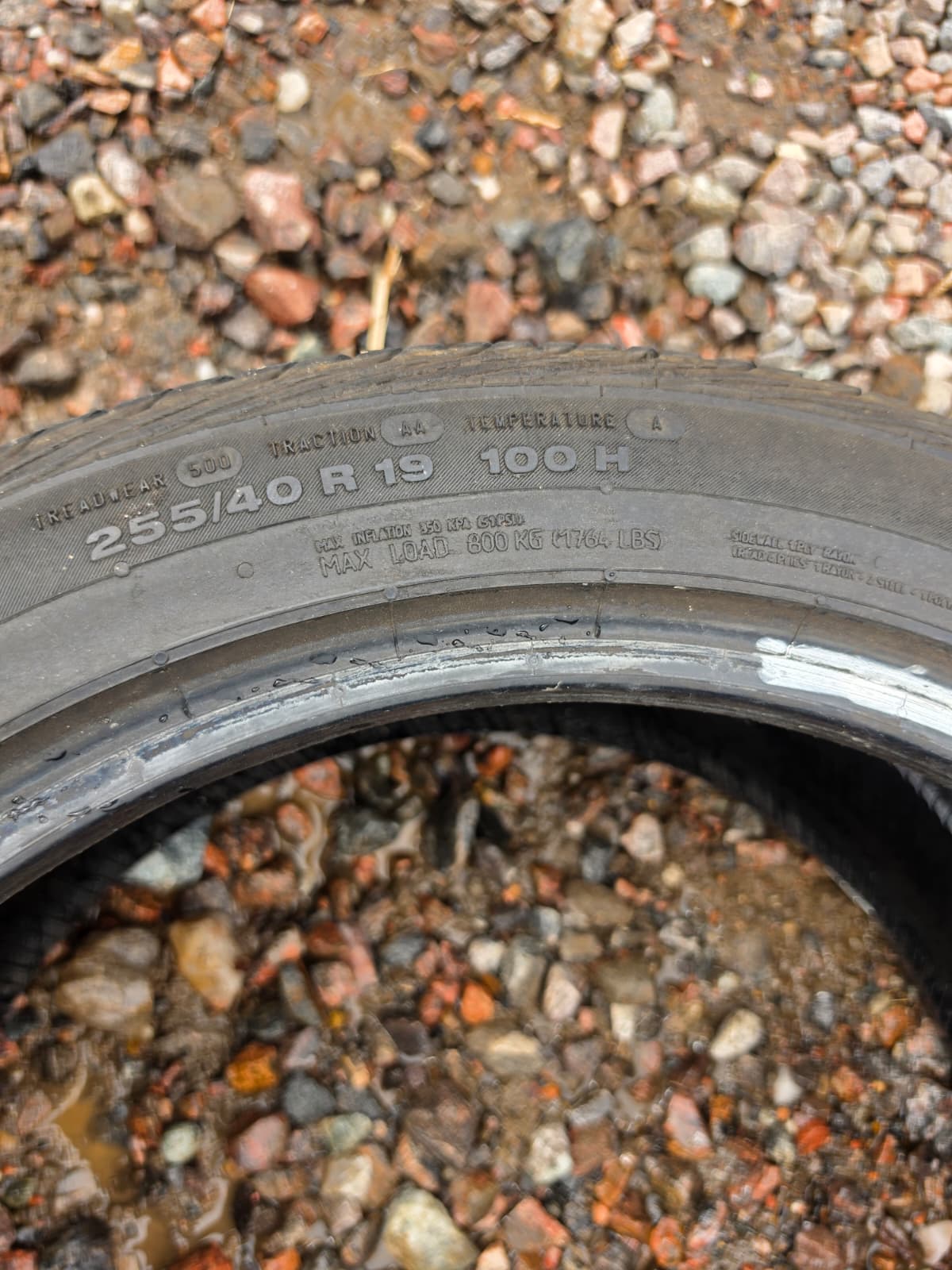 255/40R19 Single (1 Used Tire) Continental ContiSportContact