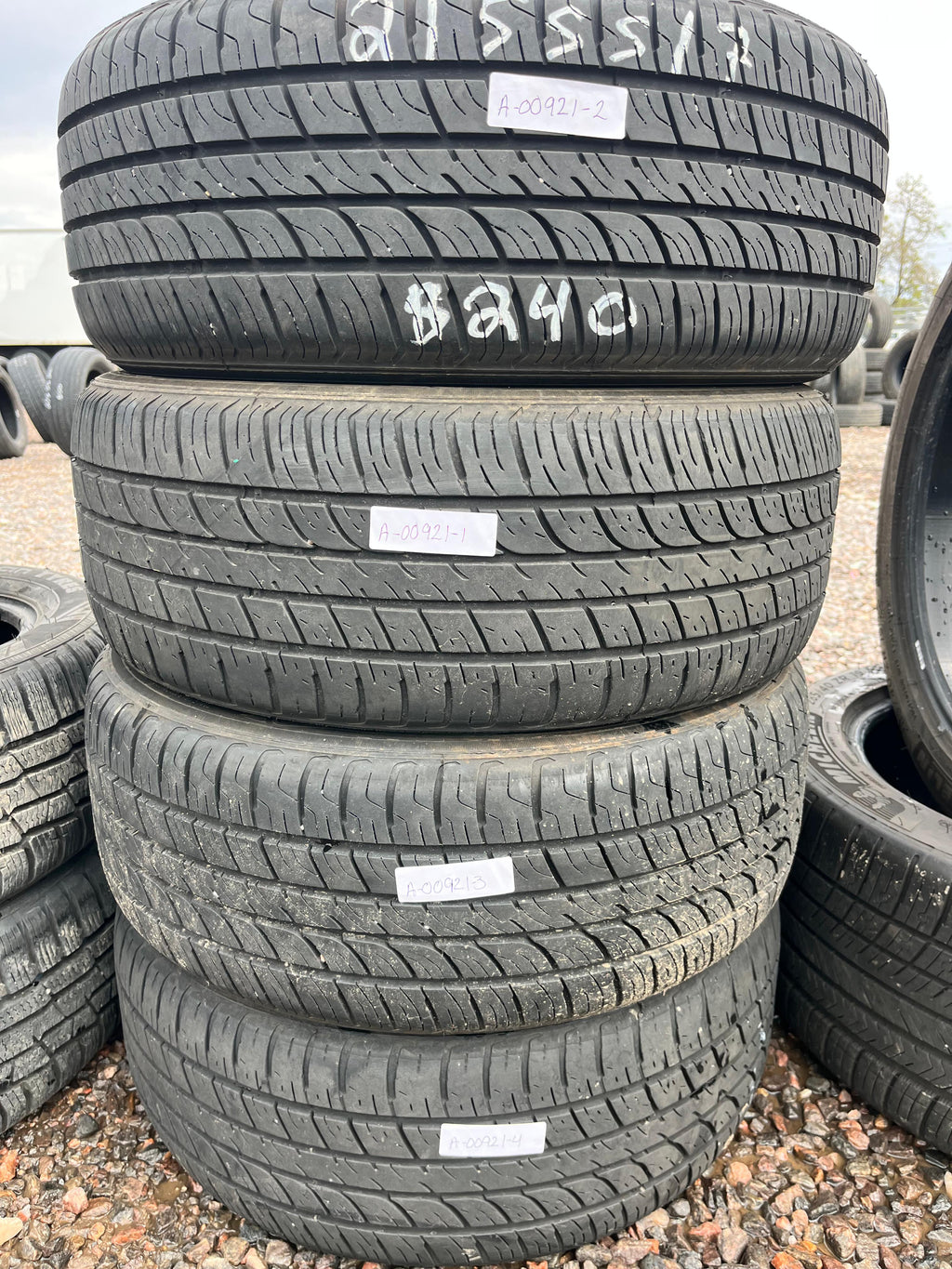 215/55R17 Set (4 Used Tires) Radar Dimas AS-8