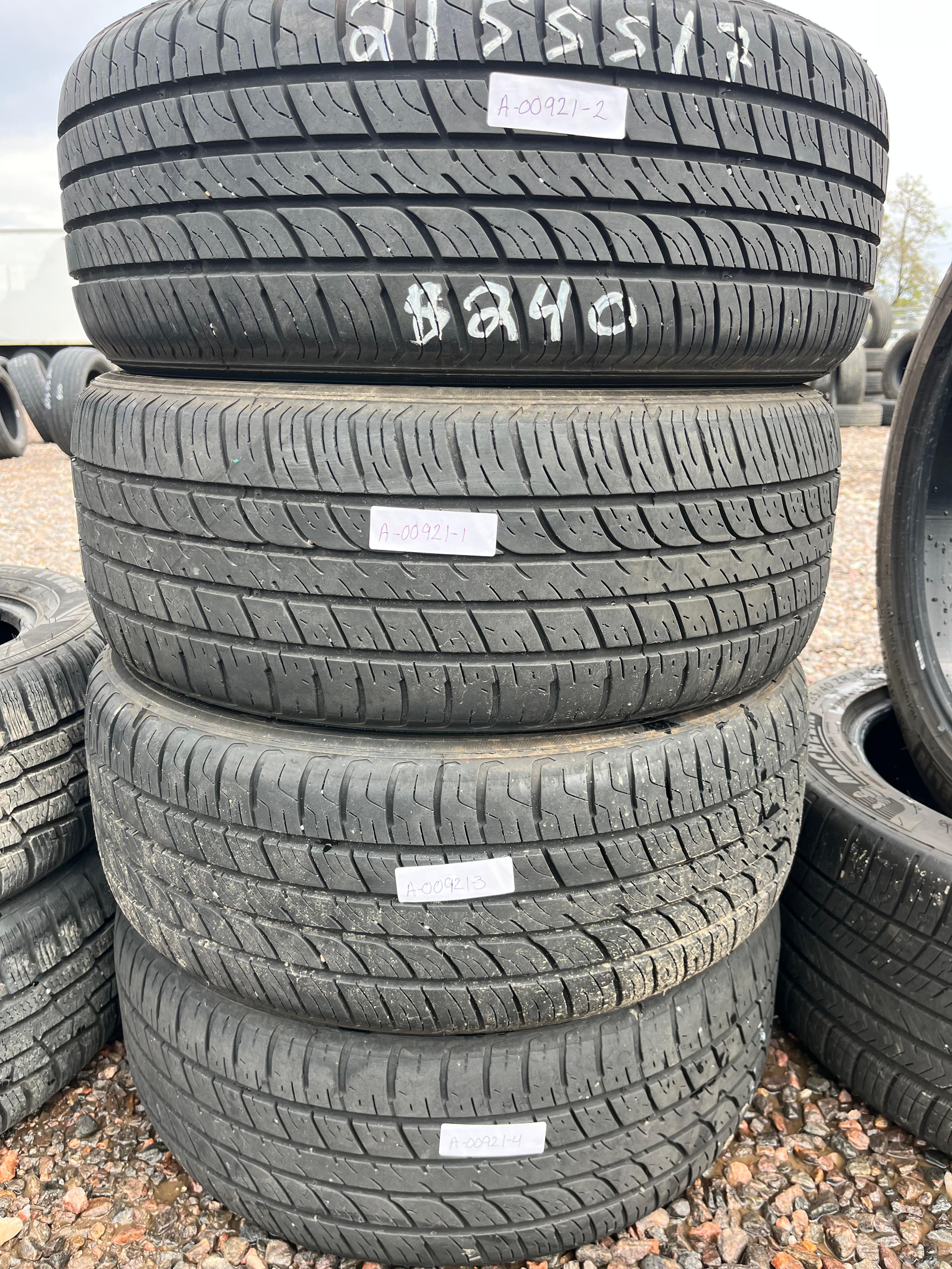 215/55R17 Set (4 Used Tires) Radar Dimas AS-8