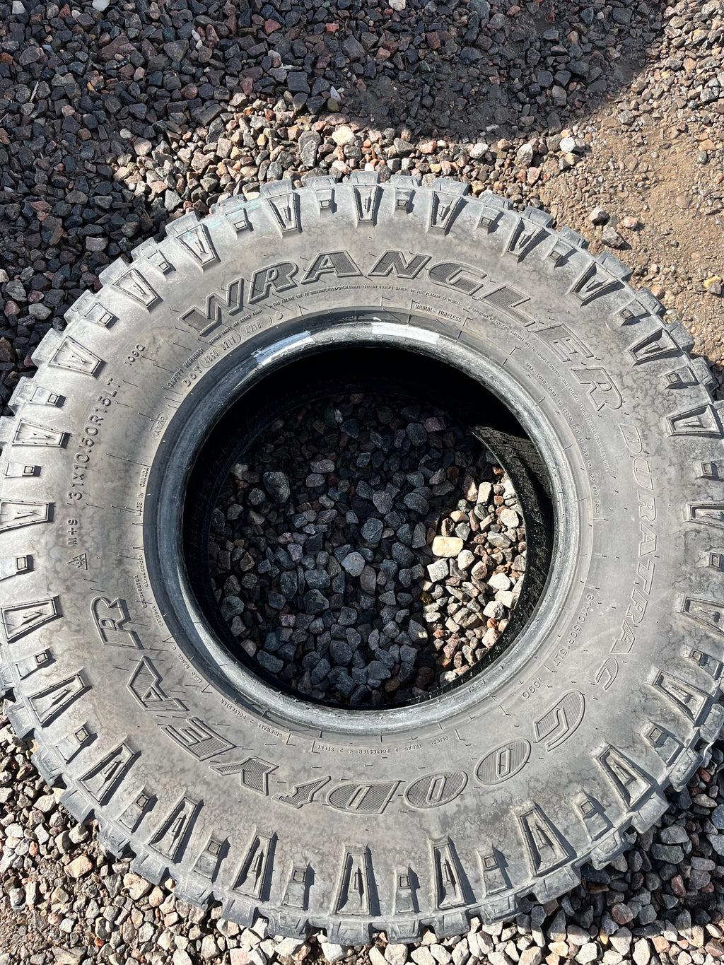 LT31x10.50R15 Single (1 Used Tire) Goodyear Wrangler Duratrac