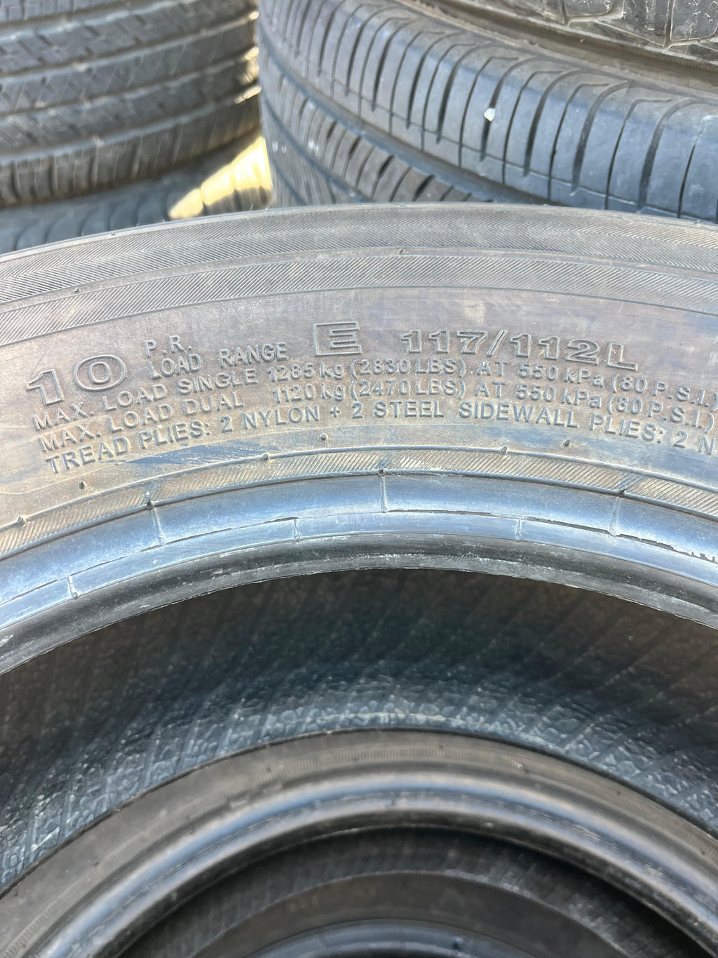 ST225/75R15 Single (1 Used Tire) Castle Rock Radial (ST226)