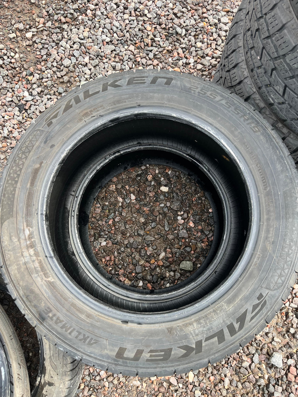 255/55R19 Pair (2 Used Tires) Falken Aklimate