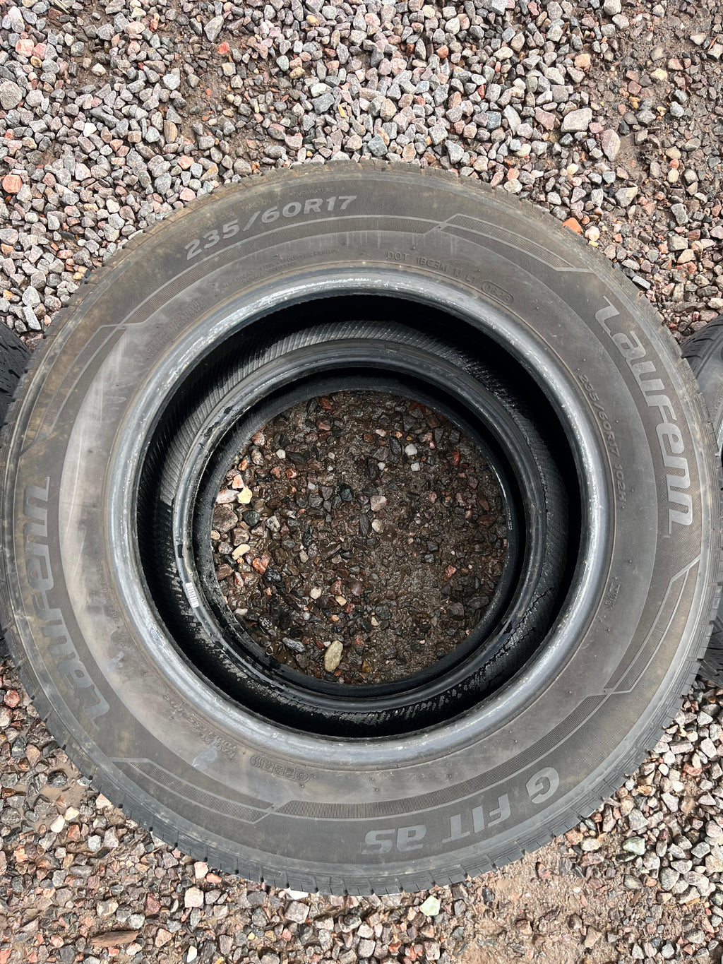 235/6OR17 Pair (2 Used Tires) Laufenn G Fit AS