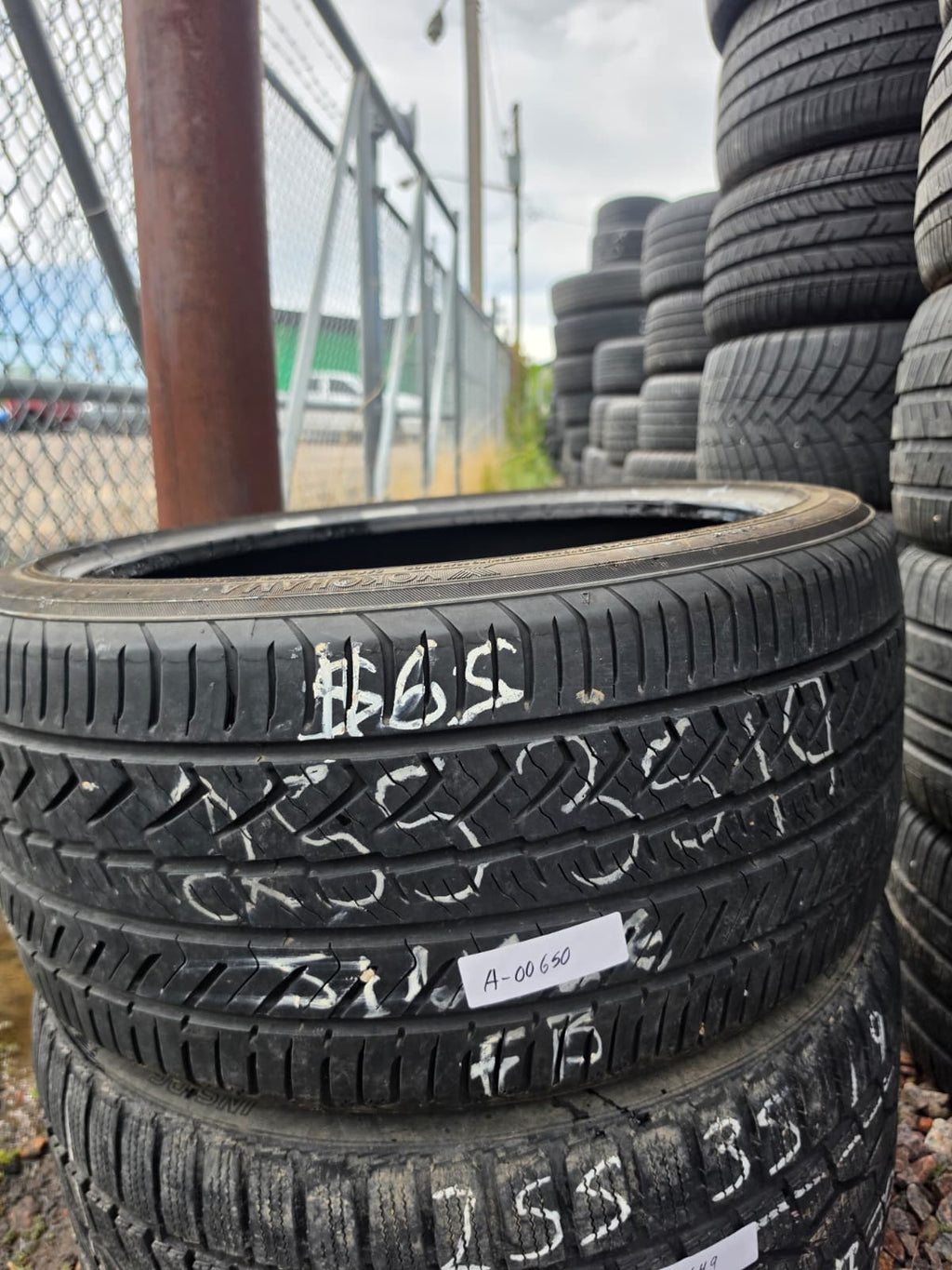 255/35R19 Single (1 Used Tire) Yokohama Advan Sport