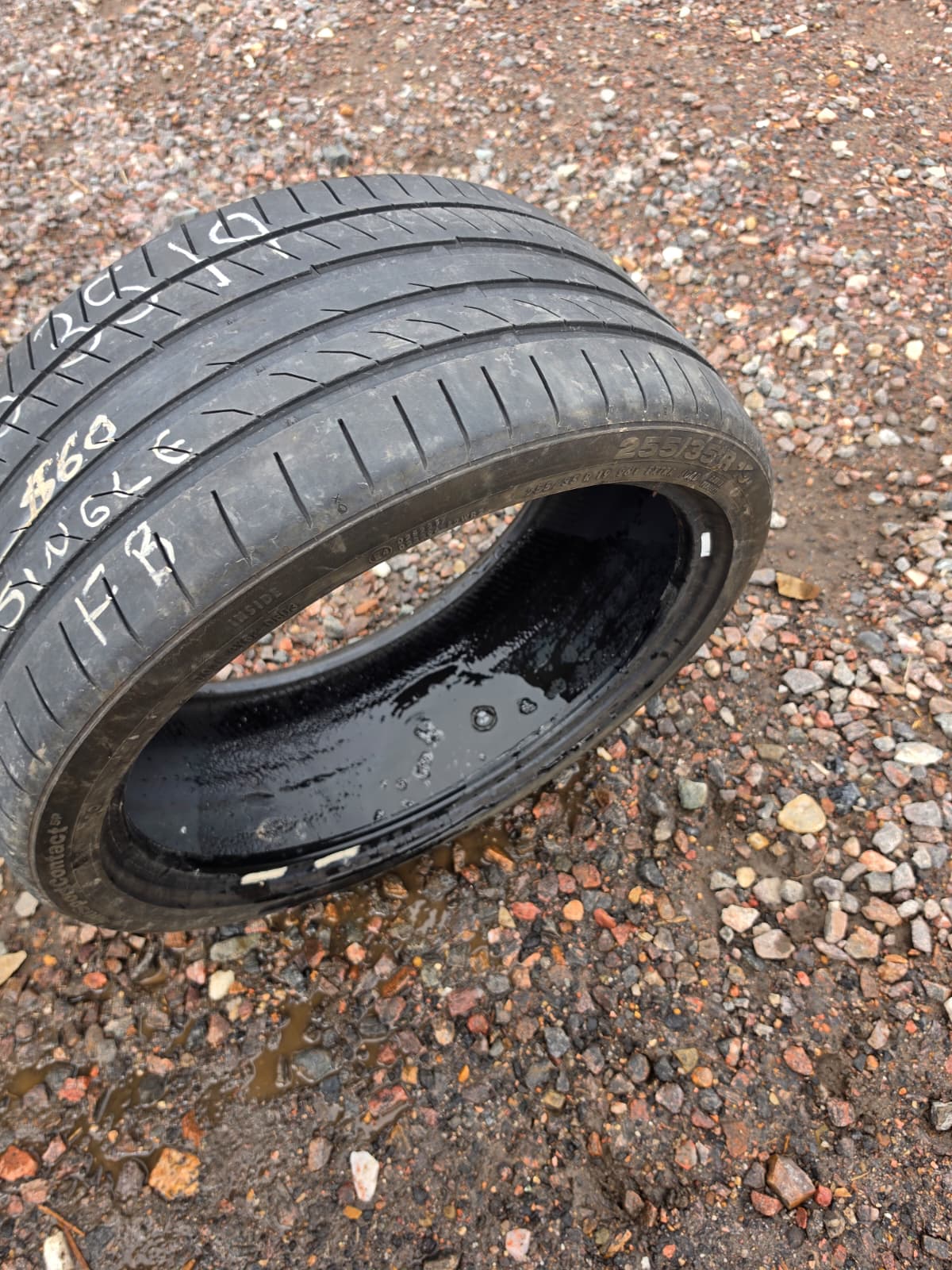 255/35R19 Single (1 Used Tire) Continental ContiSportContact