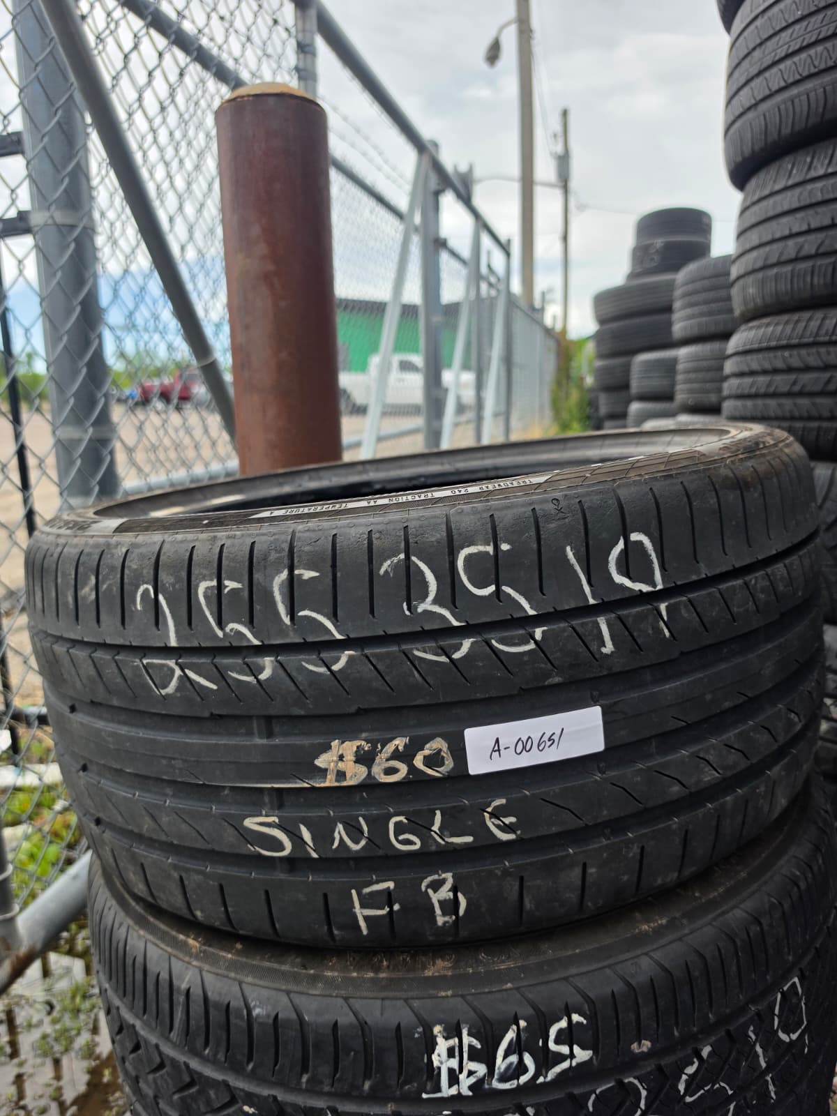 255/35R19 Single (1 Used Tire) Continental ContiSportContact
