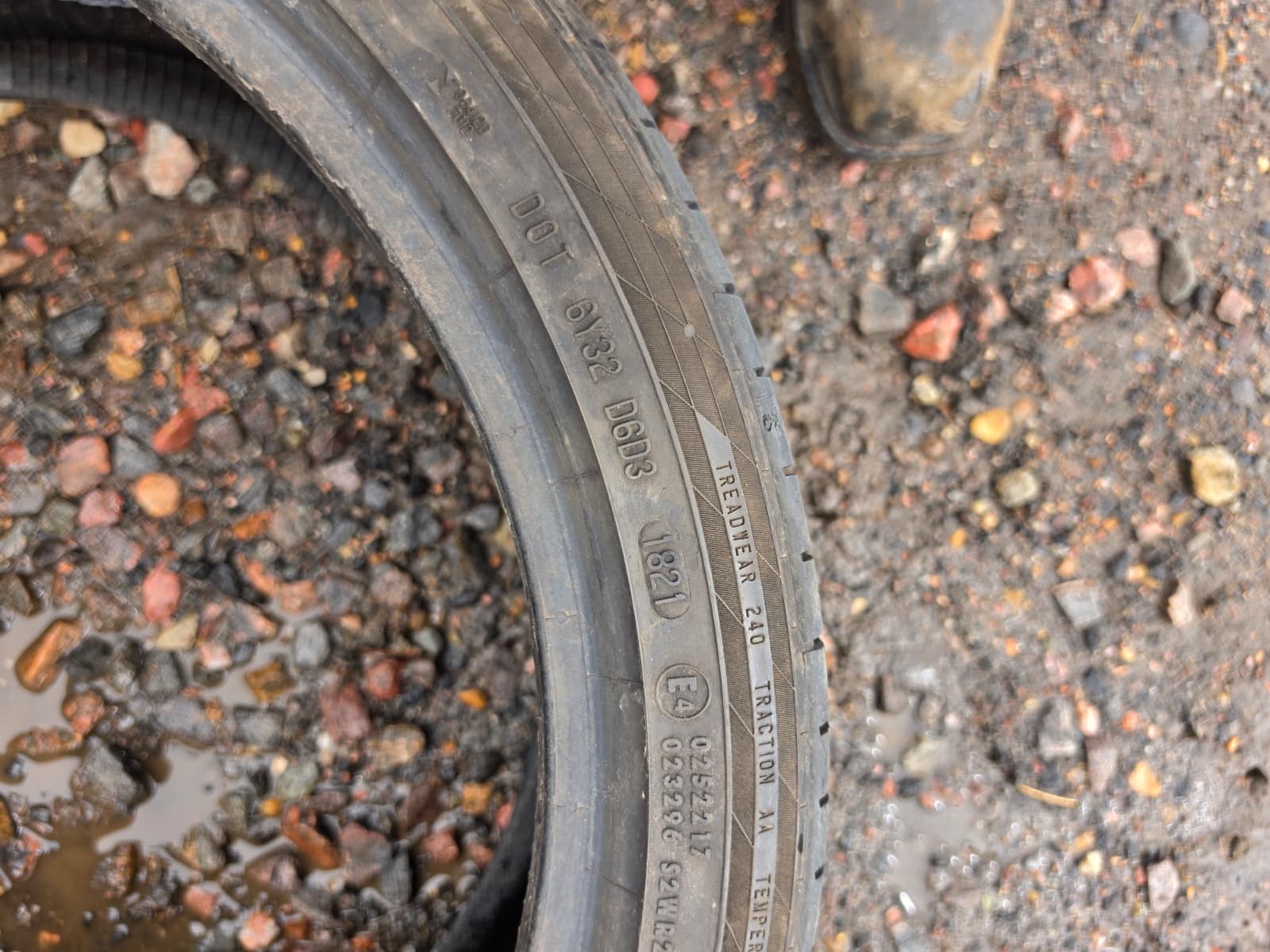 255/35R19 Single (1 Used Tire) Continental ContiSportContact