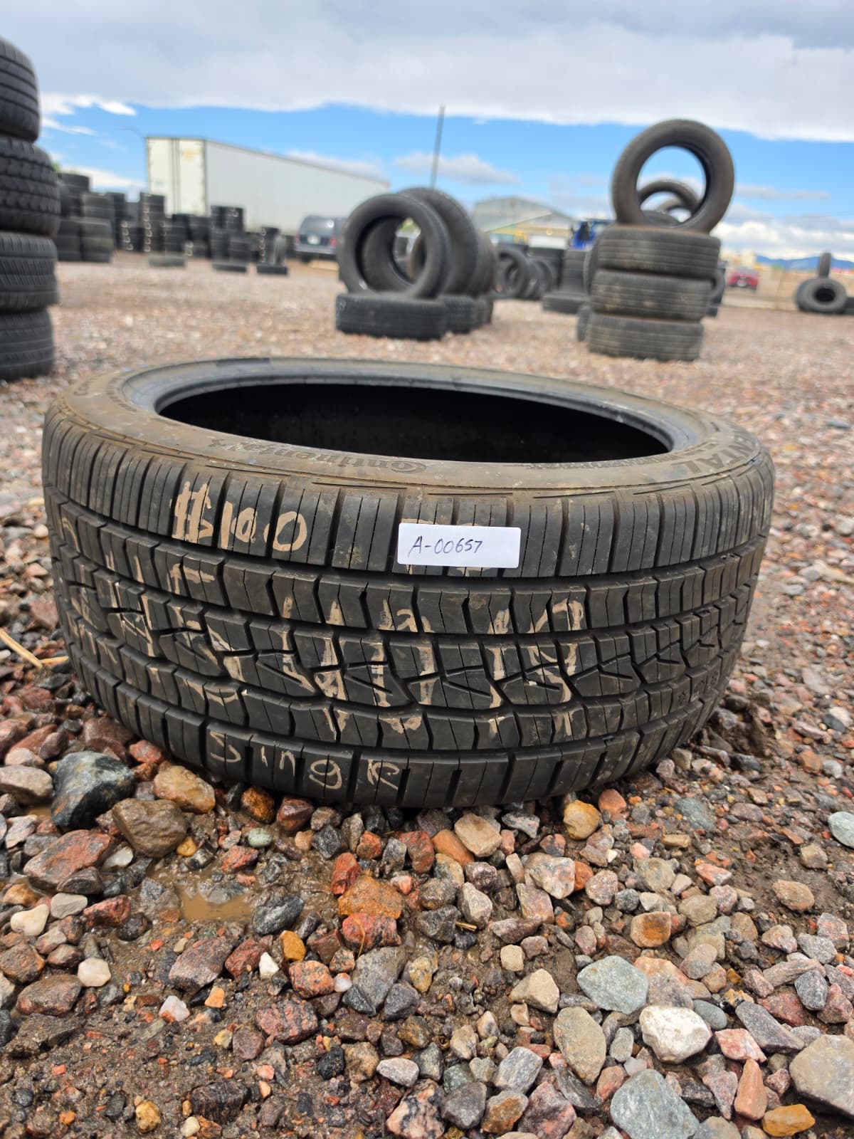245/40R19 Single (1 Used Tire) Continental Control Contact Sport