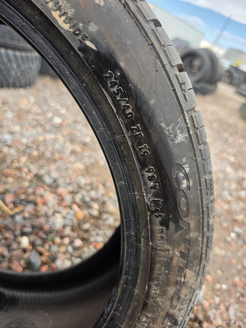 245/40R19 Single (1 Used Tire) Continental Control Contact Sport