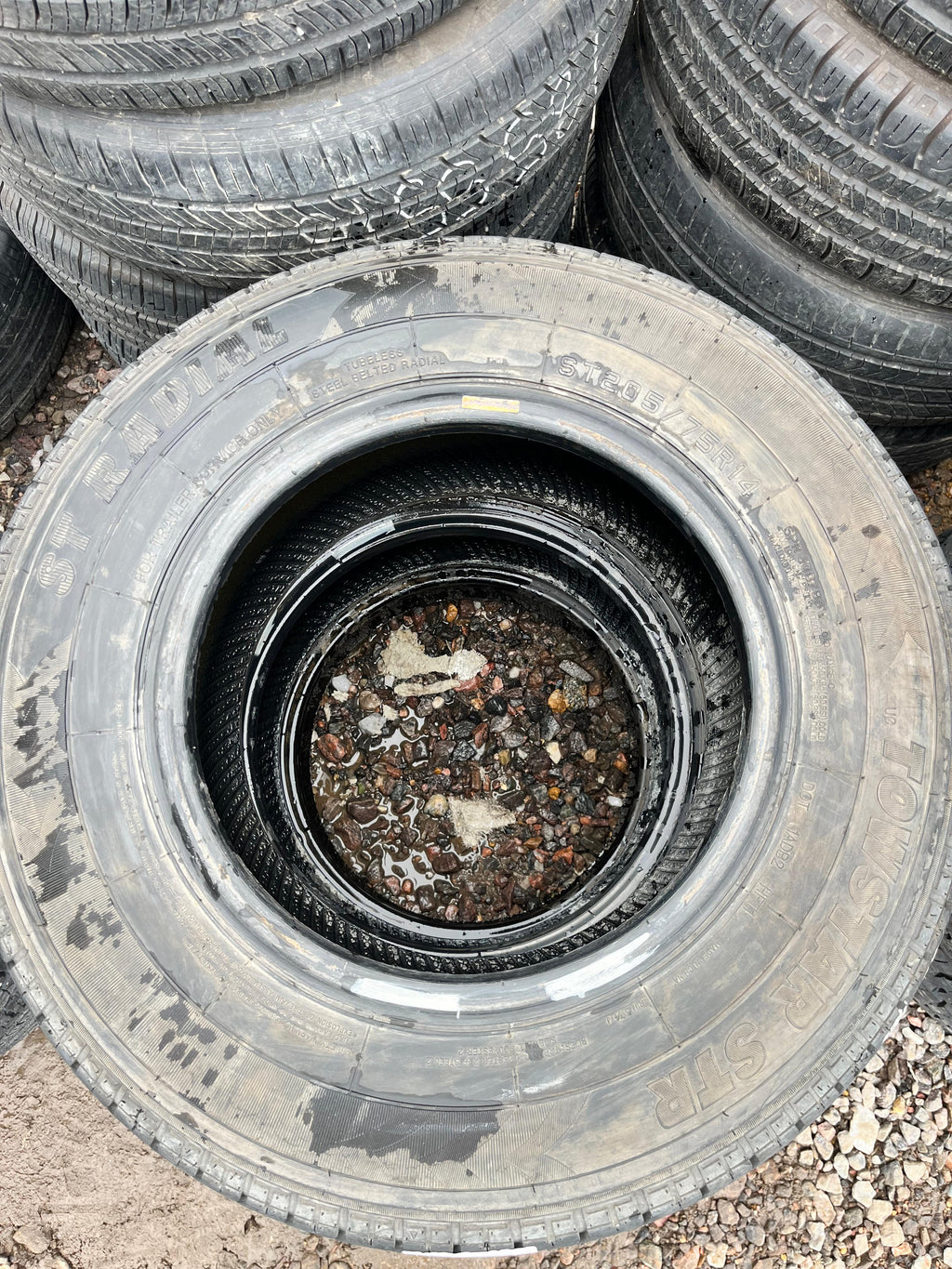 ST205/75R14 Single (1 Used Tire) Towstar STR ST Radial