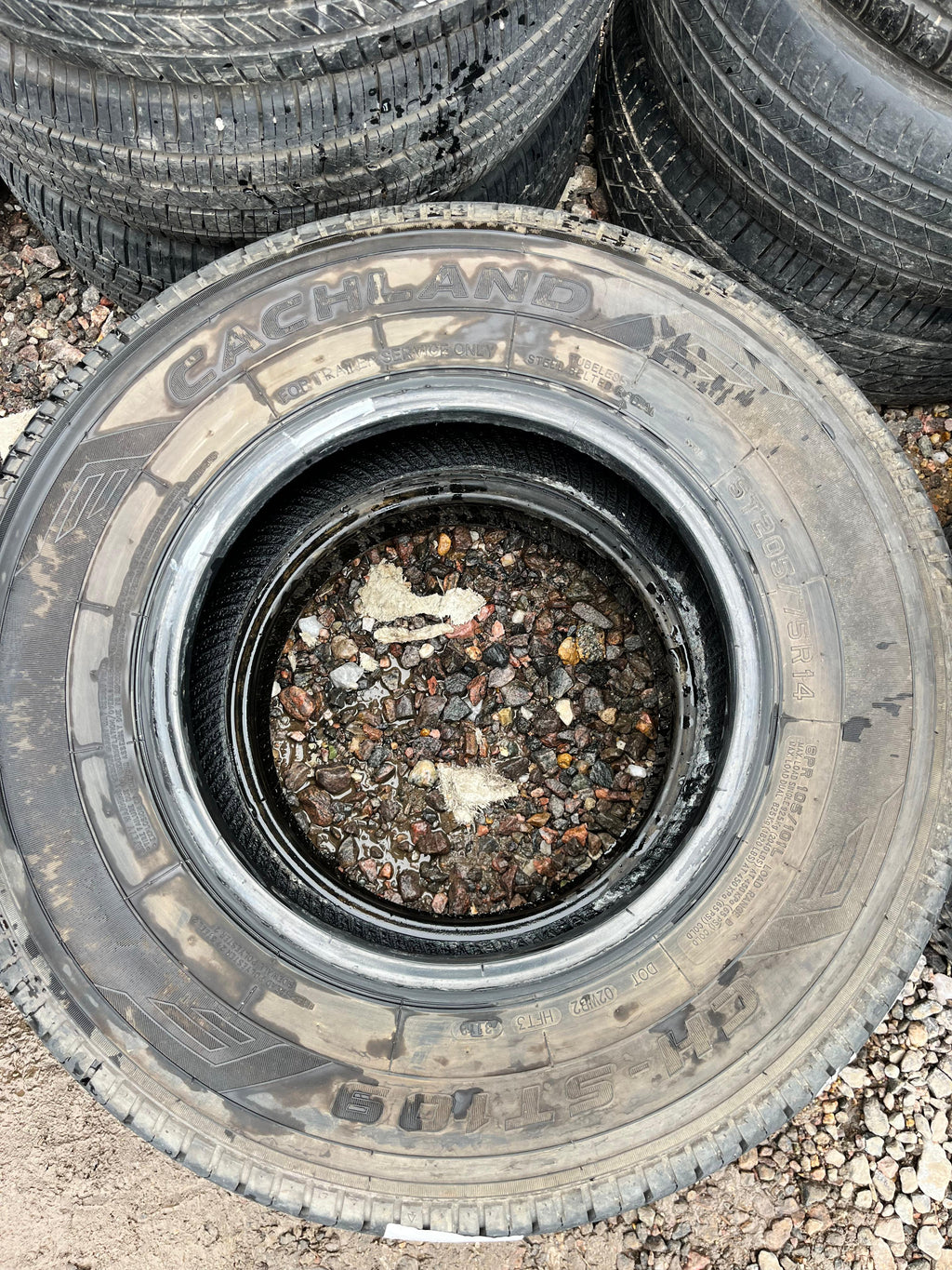 ST205/75R14 Single (1 Used Tire) Cachland CH-ST109