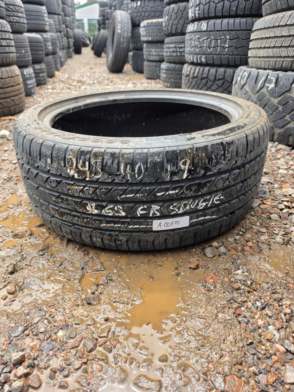 245/40R19 Single (1 Used Tire) Goodyear Eagle Sport