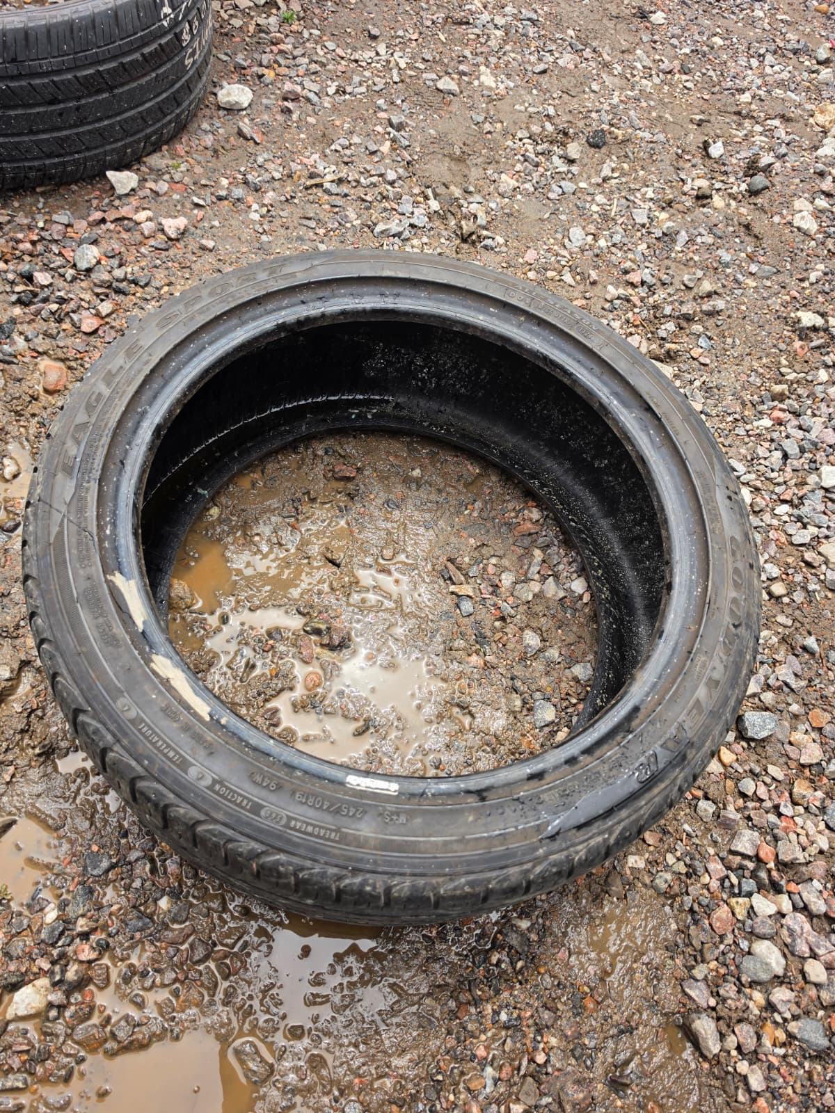 245/40R19 Single (1 Used Tire) Goodyear Eagle Sport