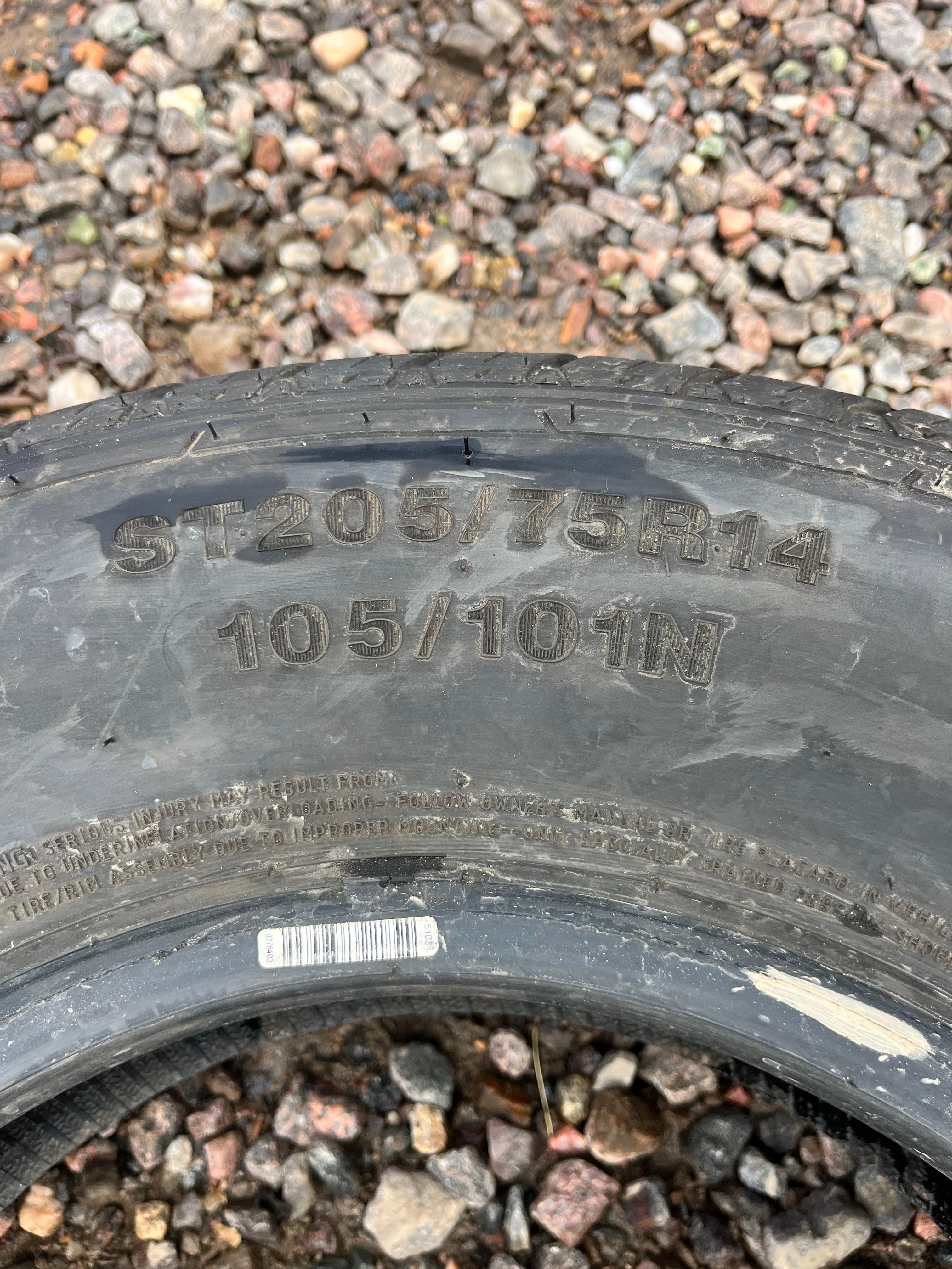 ST205/75 R14 Single (1 Used Tire) Hercules Strong Guard