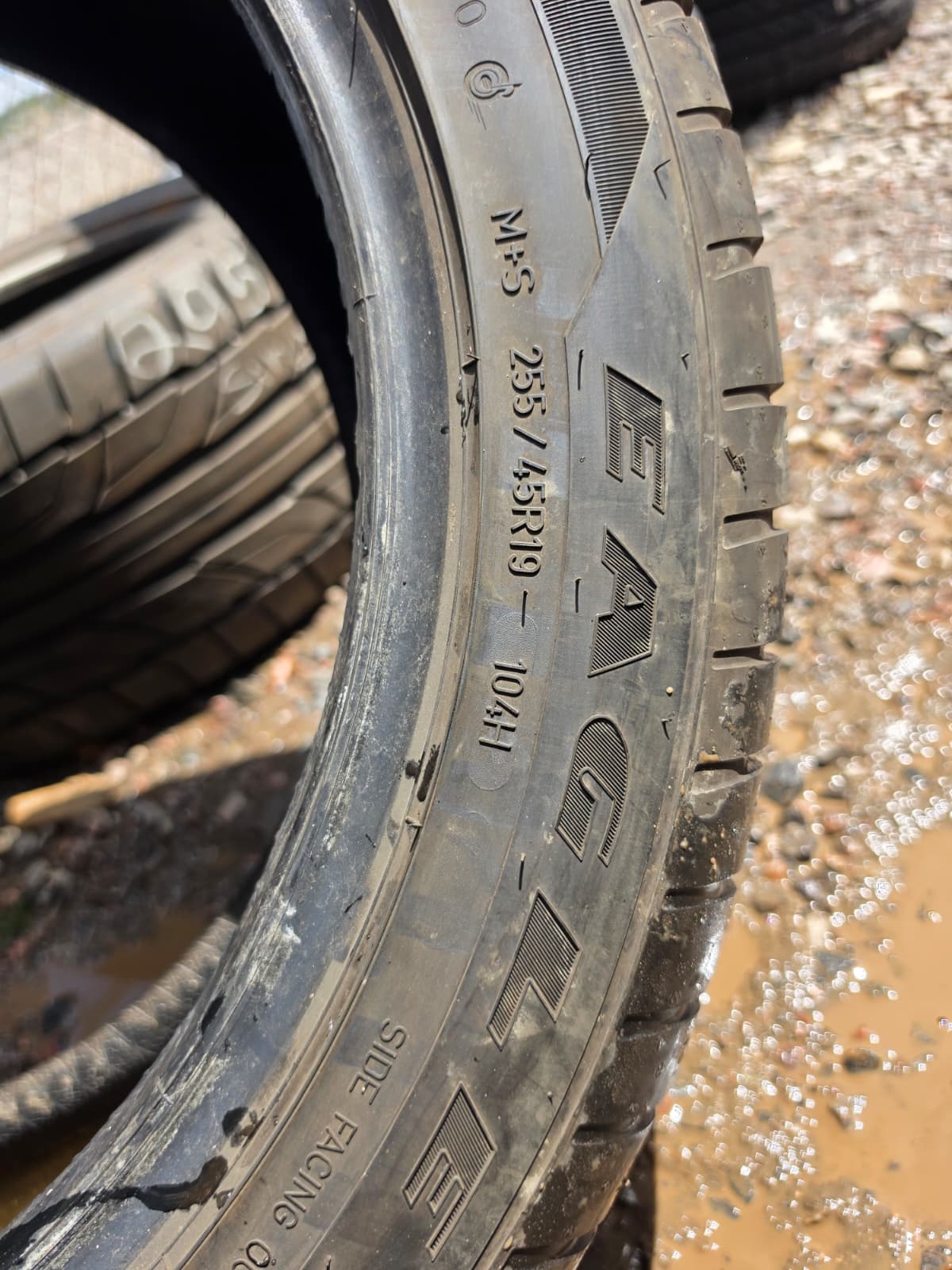 255/45R19 Single (1 Used Tire) Goodyear Eagle Sport