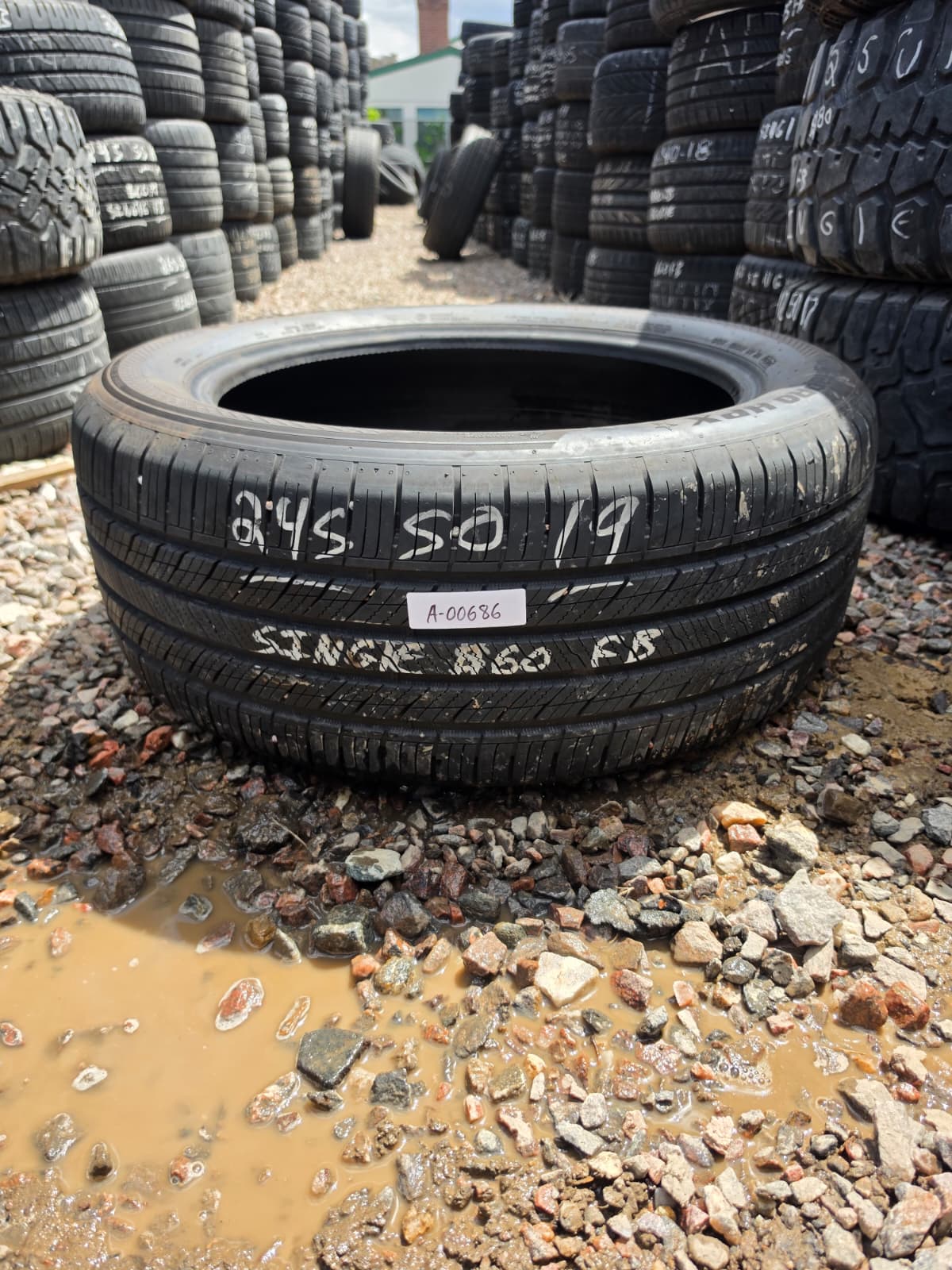 245/50R19 Single (1 Used Tire) Hankook DynaPro HPX