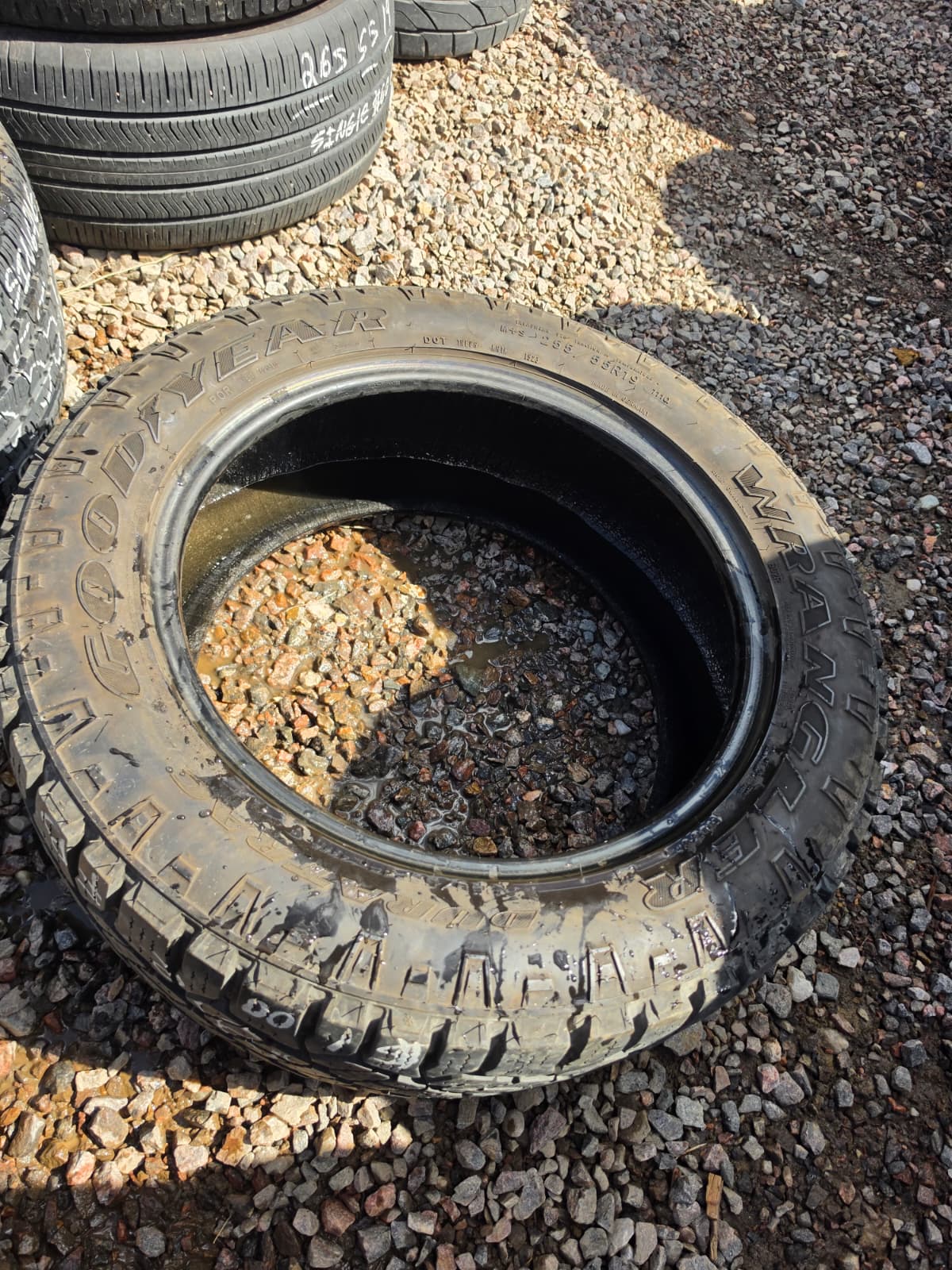 255/50R19 Single (1 Used Tire) Goodyear Wrangler DuraTrac