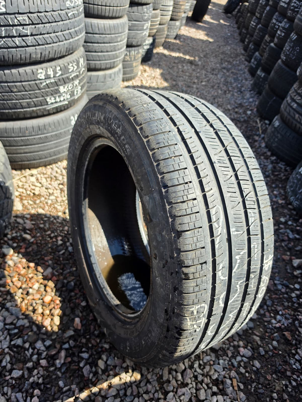 255/55R19 Single (1 Used Tire) Pirelli Scorpion Verde