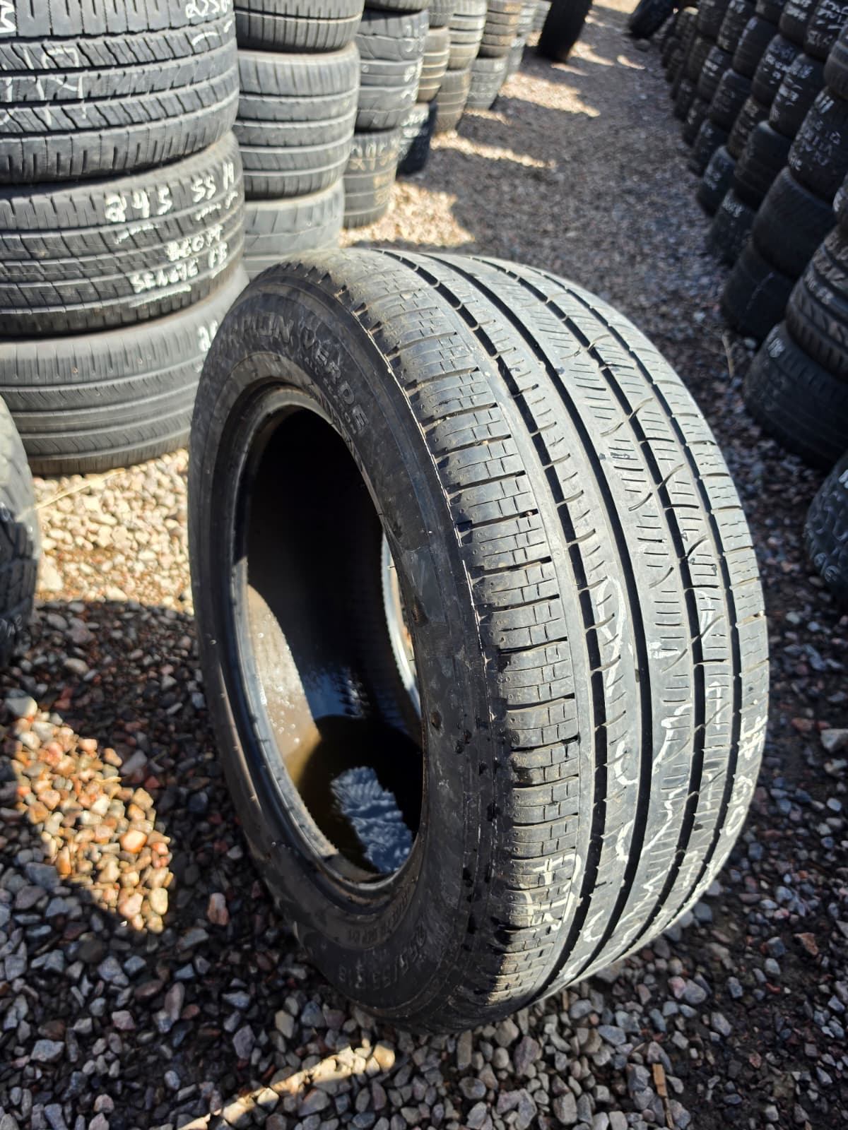 255/55R19 Single (1 Used Tire) Pirelli Scorpion Verde