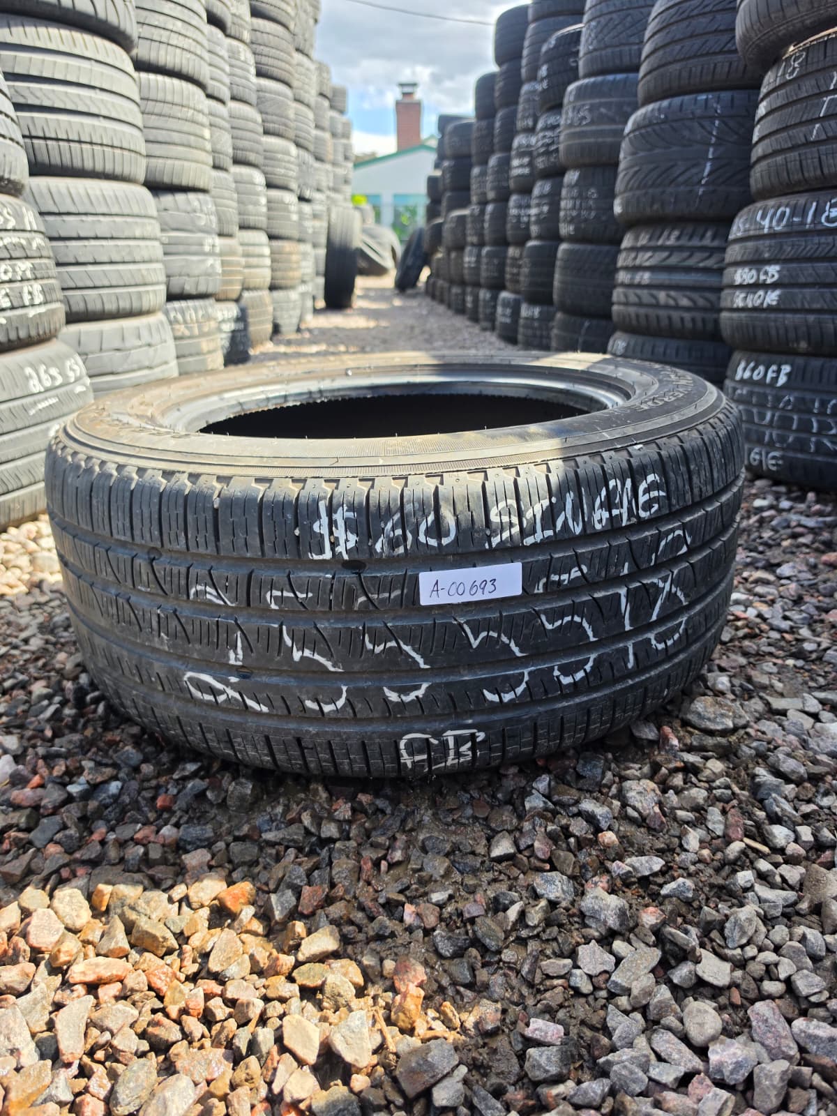 255/55R19 Single (1 Used Tire) Pirelli Scorpion Verde