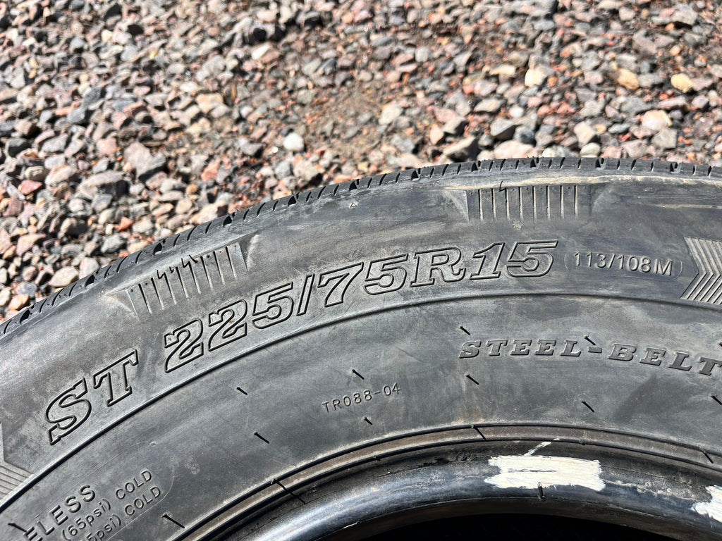 ST225/75R15 Single (1 Used Tire) Rainier (ST)