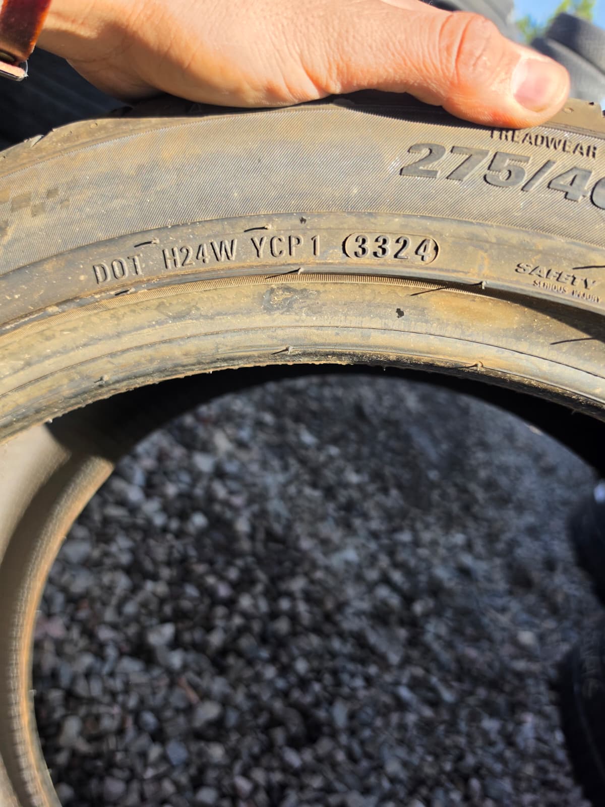 275/40ZR20 Single (1 Used Tire) Kumho Ecsta PS91