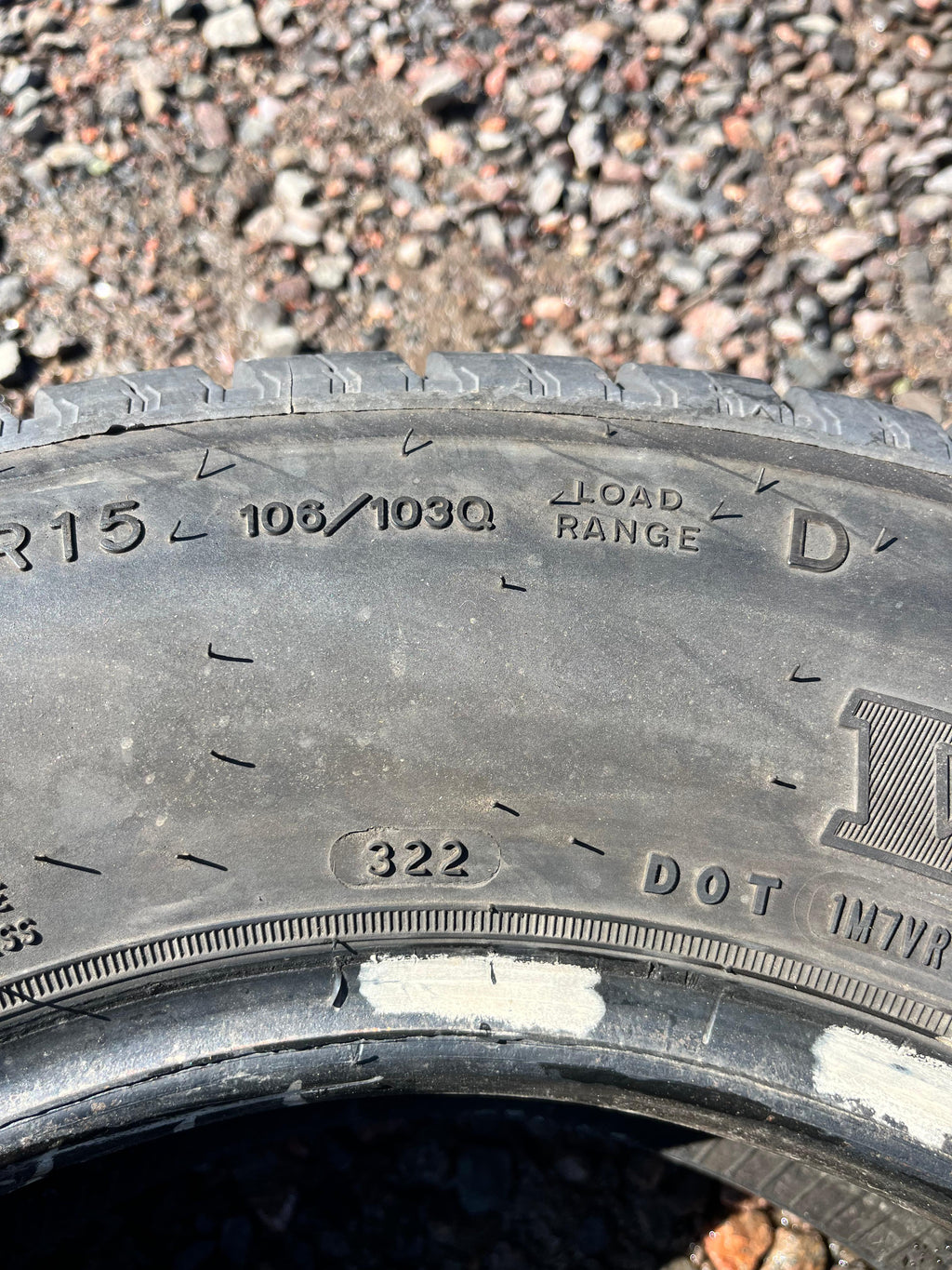 LT215/75R15 Single (1 Used Tire) Goodyear Wrangler (HT)