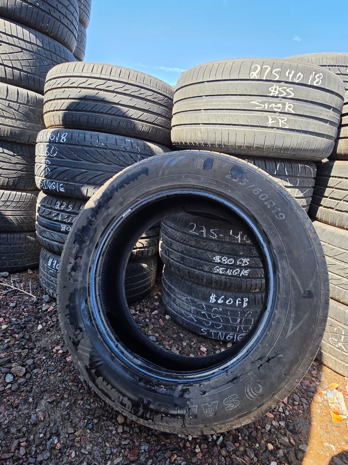 255/60R19 Single (1 Used Tire) Sailun Inspire