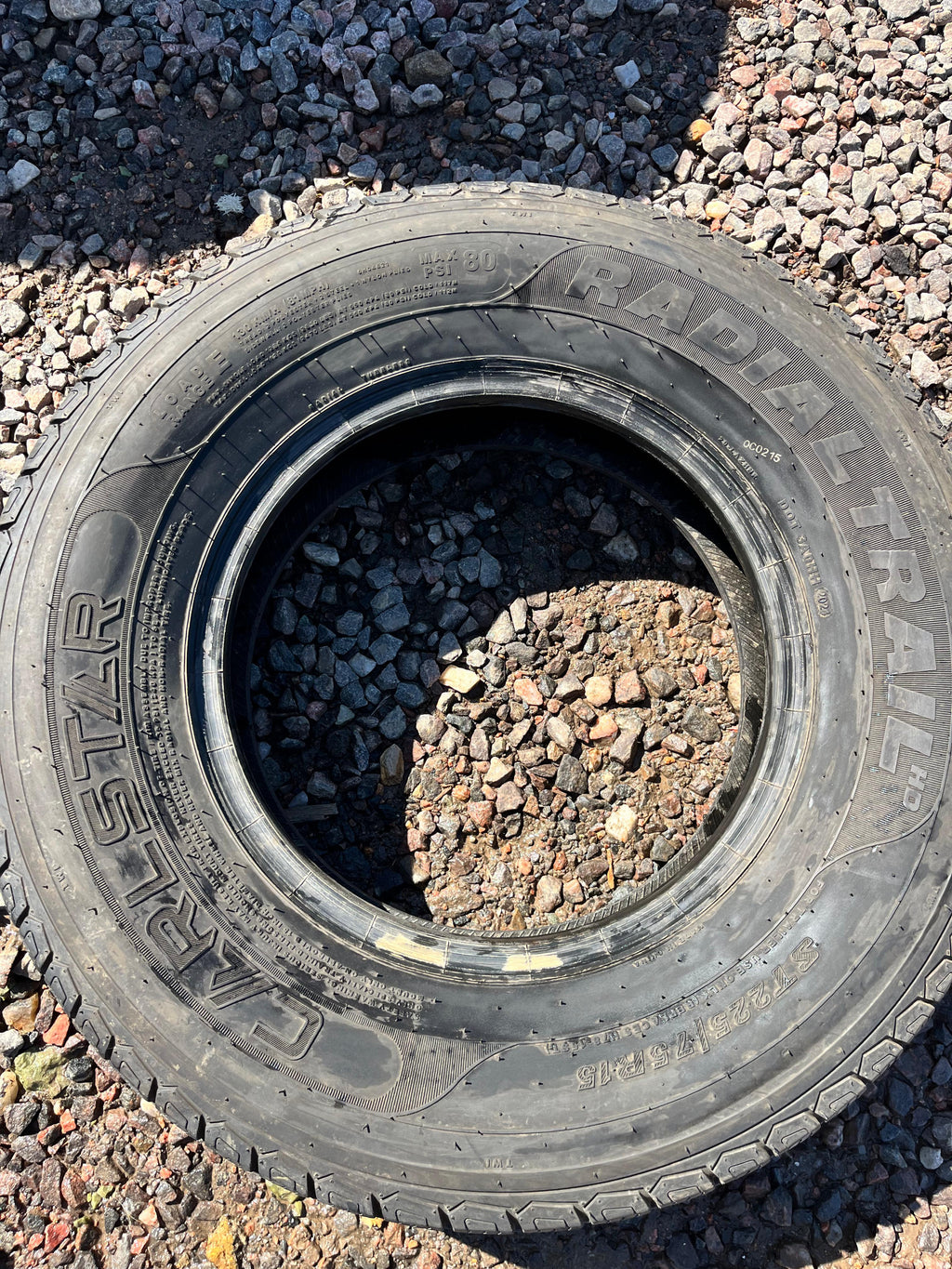ST225/75R15 Single (1 Used Tire) CarlStar Radial Trail (HD)