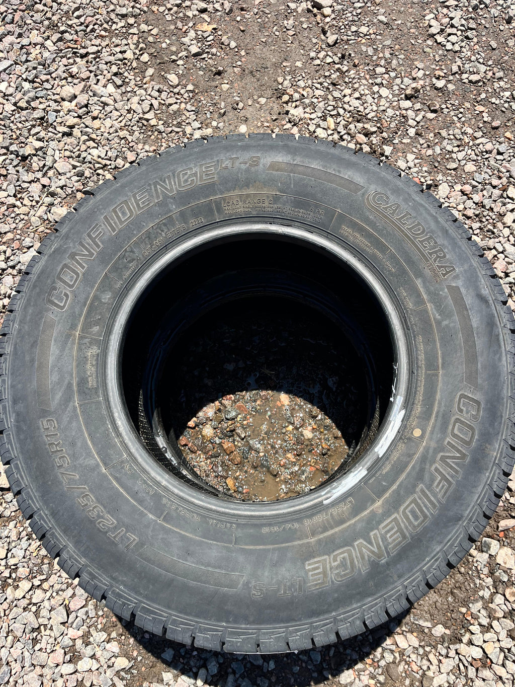 LT235 /75R15 Single (1 Used Tire)  Caldera Tires Confidence (LT-S)