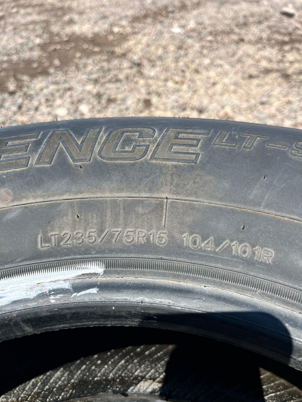 LT235 /75R15 Single (1 Used Tire)  Caldera Tires Confidence (LT-S)
