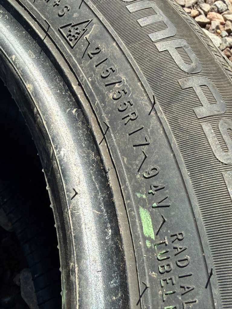 215/55R17 (3 Used Tires) Nokian Tyres Encompass AW01