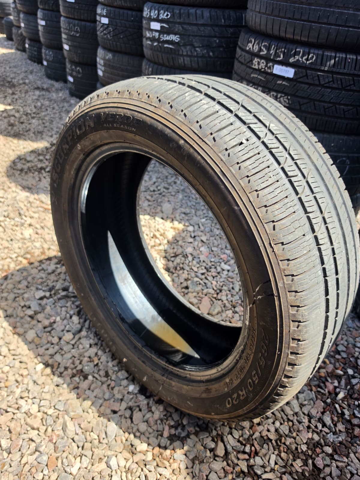 265/50R20  Single (1 Used Tire) Pirelli Scorpion Verde