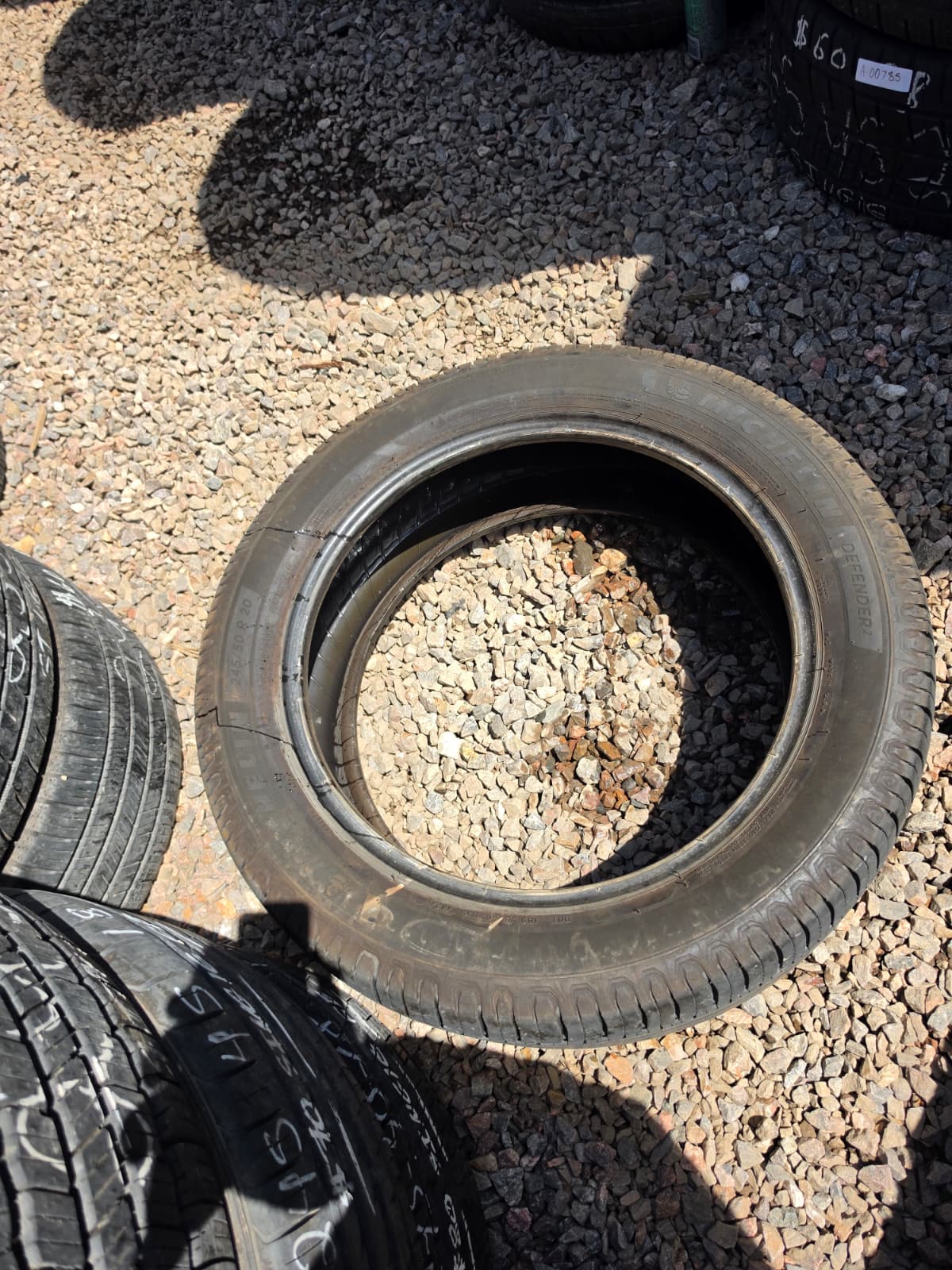 245/50R20  Single (1 Used Tire) Michelin Defender2