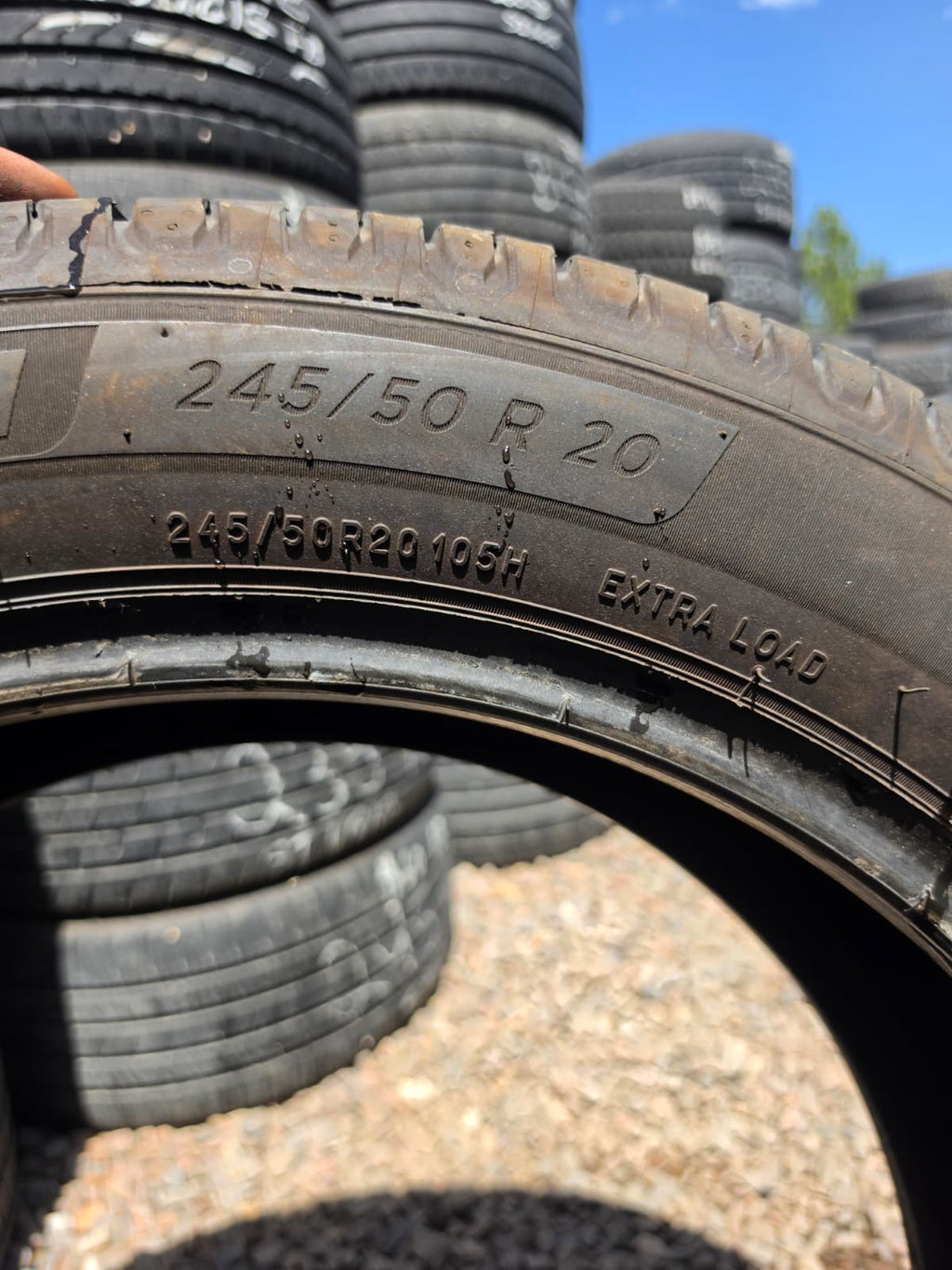 245/50R20  Single (1 Used Tire) Michelin Defender2